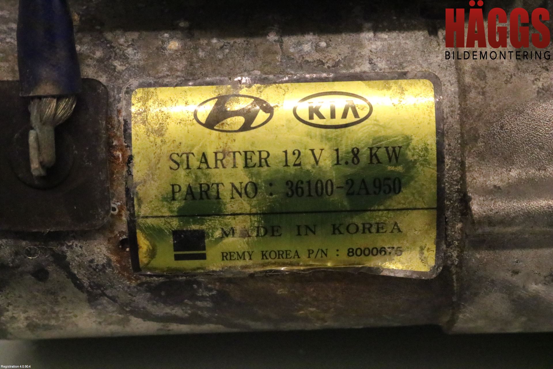 Kia SPORTAGE (QL) 16-21 Startmotor Diesel