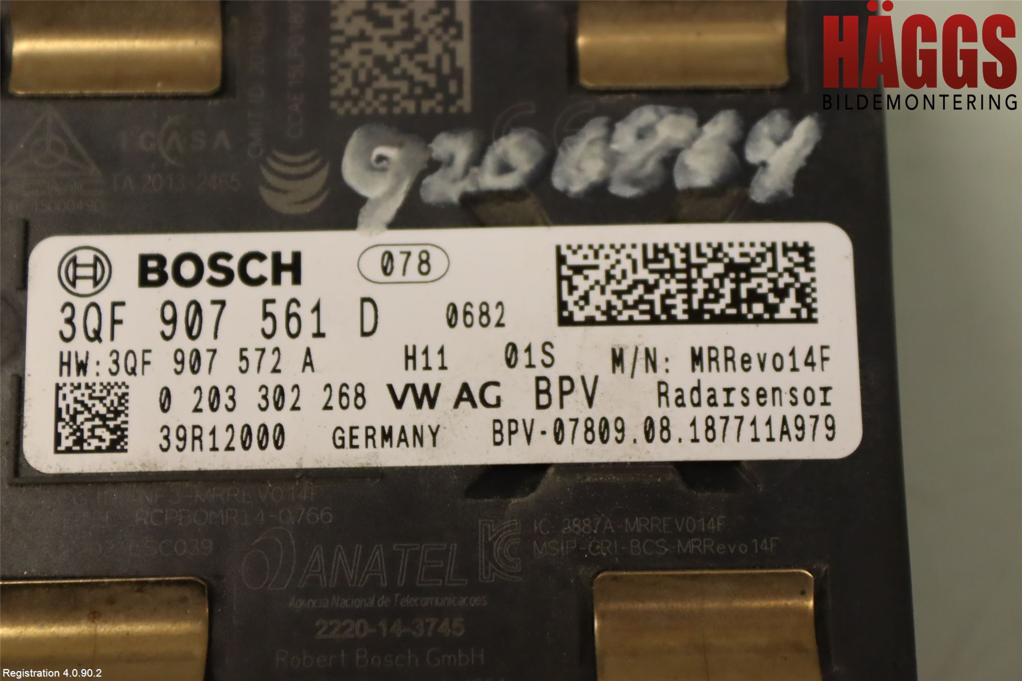 Volkswagen VW GOLF / E-GOLF VII 13-20 Sensor Adaptiv Farthållare