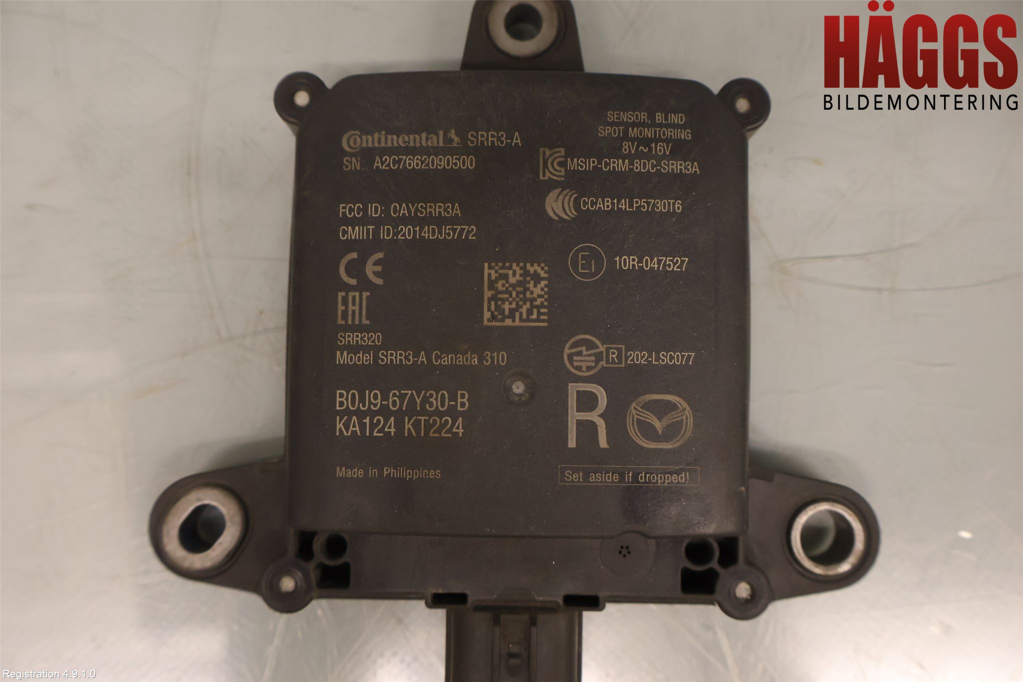 Mazda CX-30 20- Sensor Aktivt Kollisionsskydd