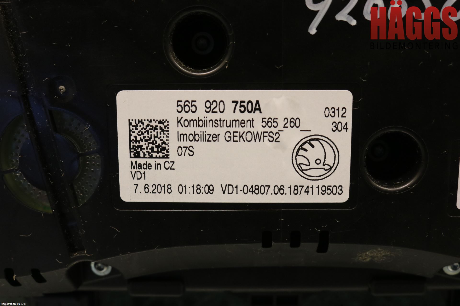 Skoda KAROQ 18- Instrument Komb