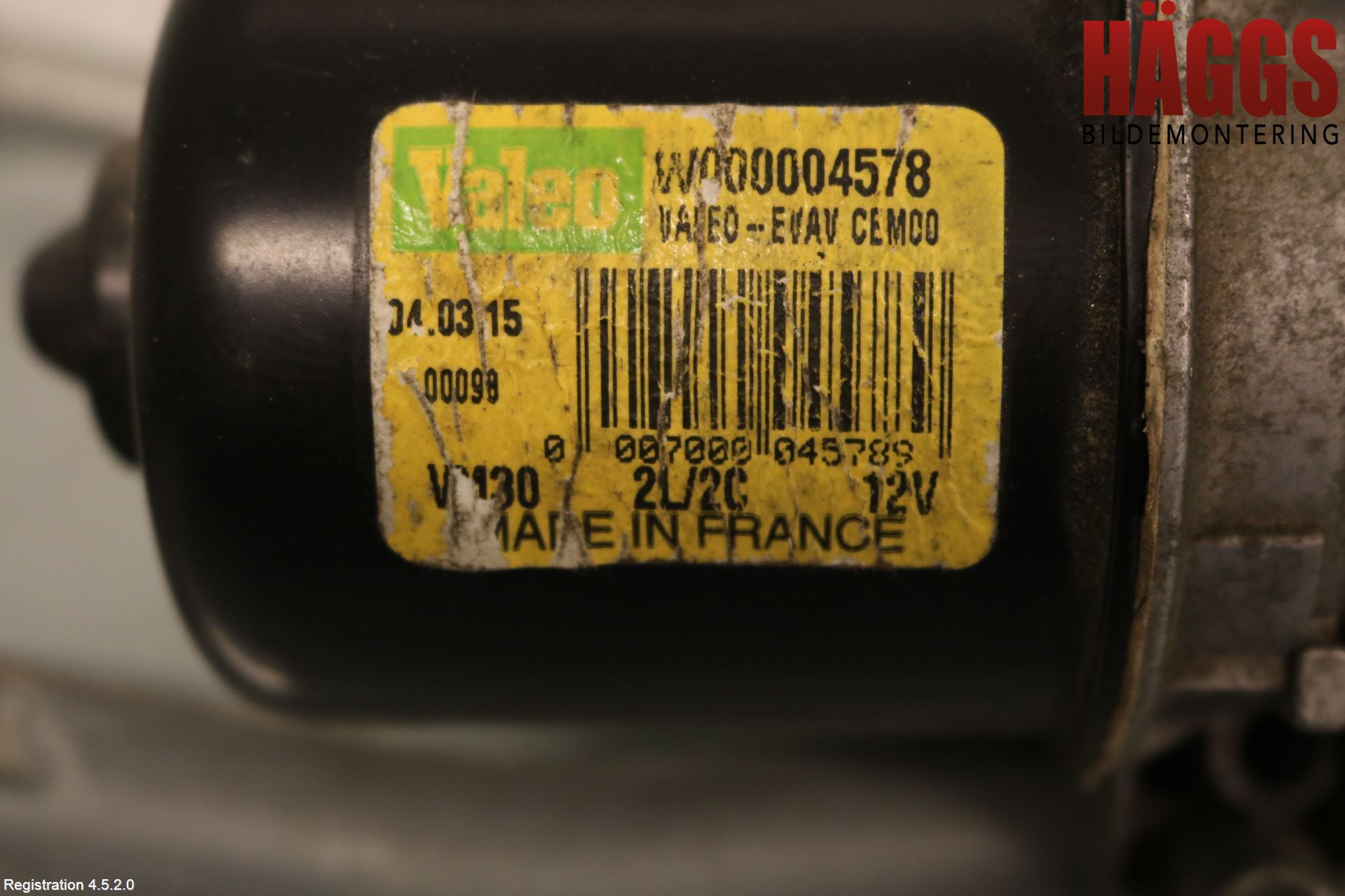Citroen C3 10-17 Torkarmotor Vindruta
