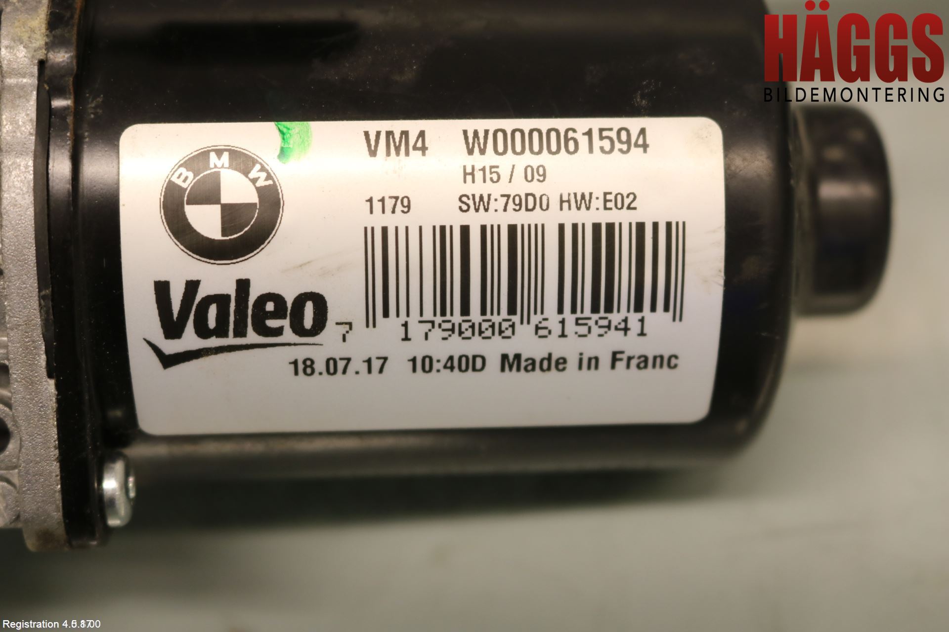BMW 5 G30/G31/F90 17-23 Torkarmotor Vindruta