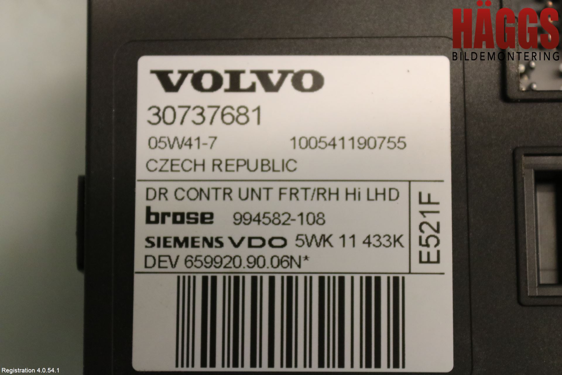 Volvo S40 04-07 Fönsterhissmotor