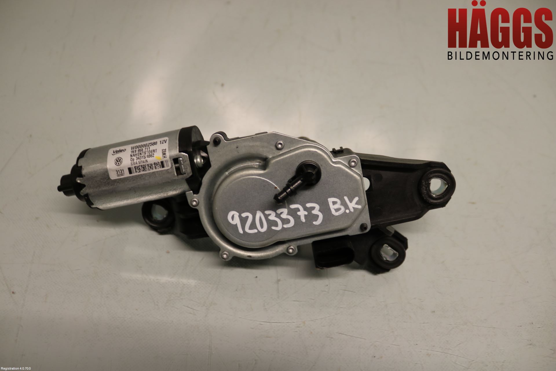 Volkswagen VW SCIROCCO 09-17 Torkarmotor Baklucka