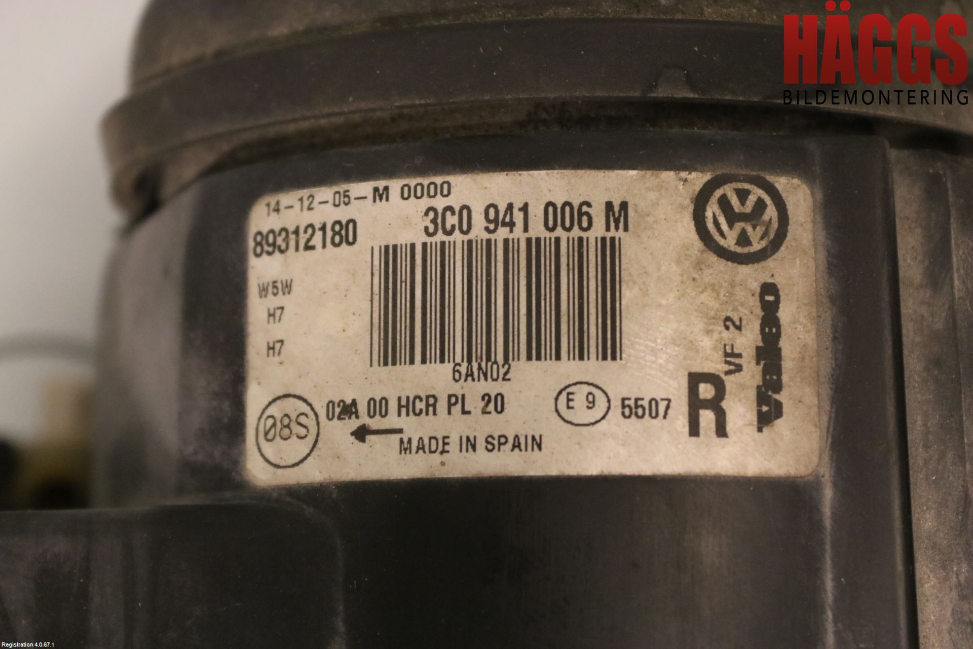 Volkswagen VW PASSAT 05-11 Strålkastare Höger