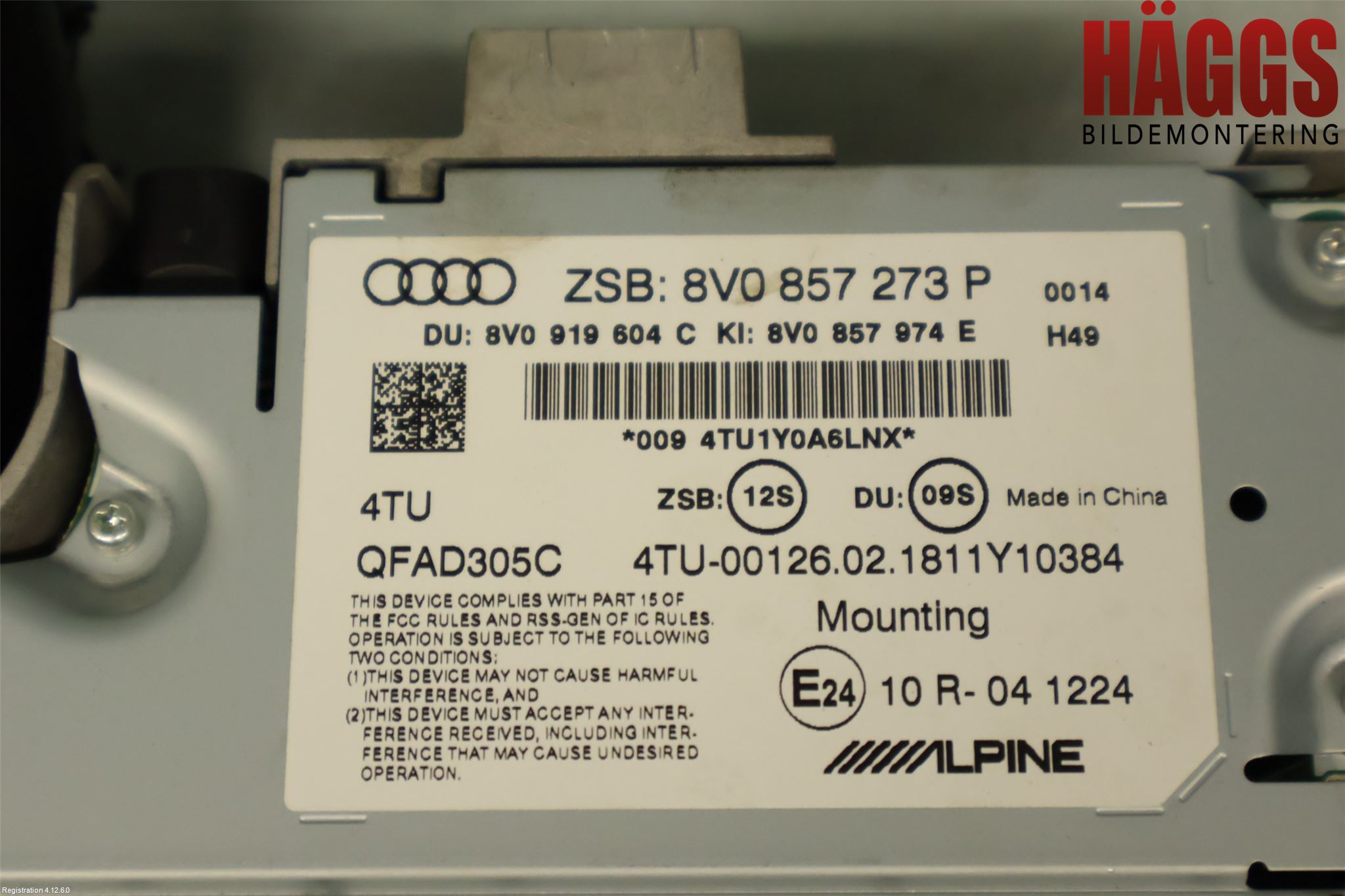Audi A3/S3 8V 13-20 Bildskärm