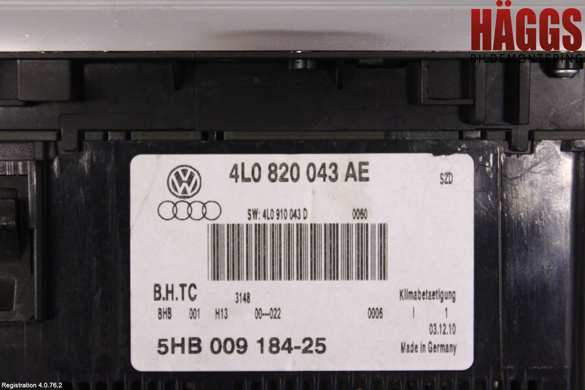 Audi Q7/SQ7 Ac Styrenhet Ac Manöveren