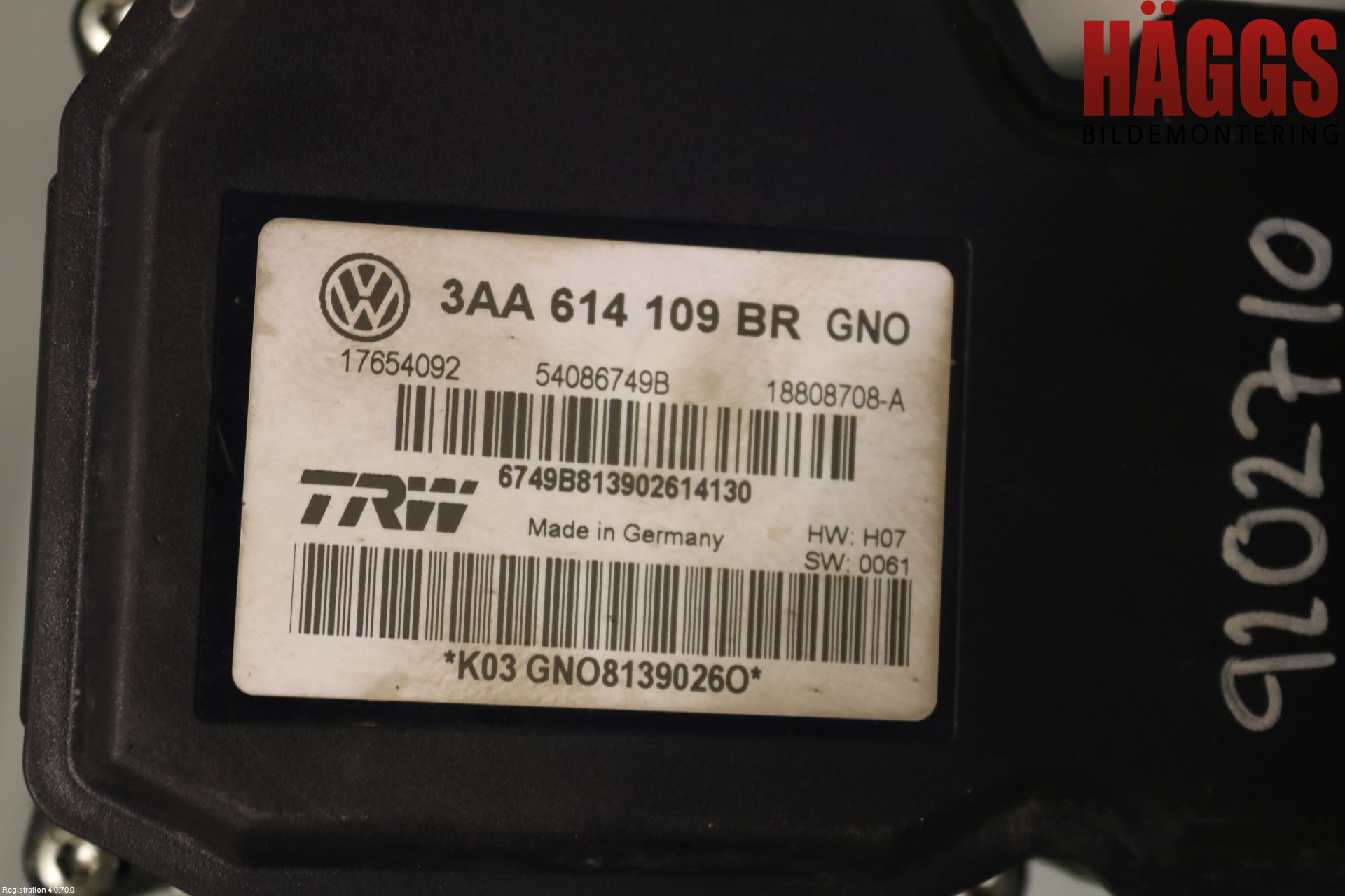 Volkswagen VW PASSAT 15-19 Abs Hydraulaggregat