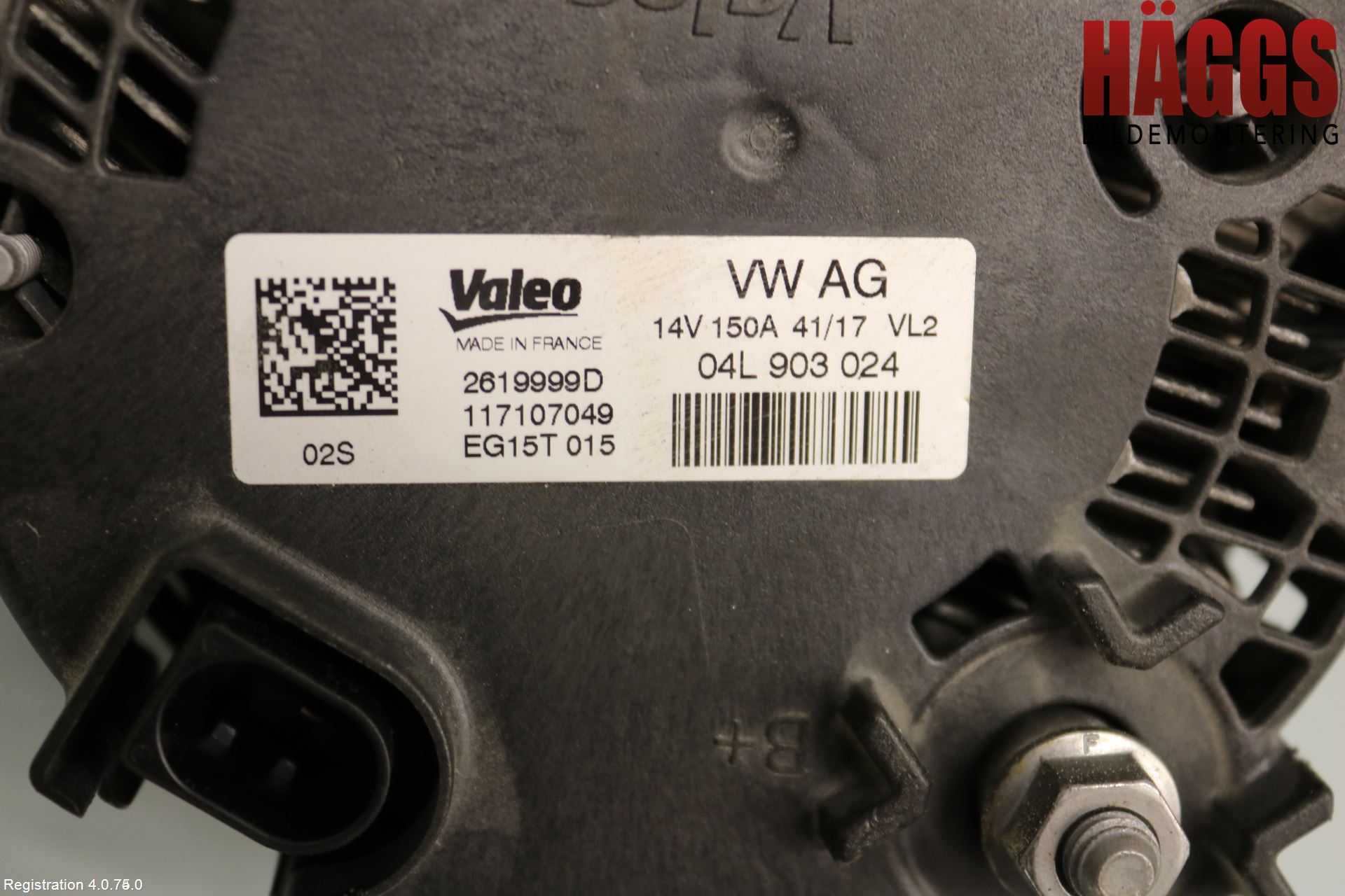 Audi A4/S4 B9 16-19 Generator