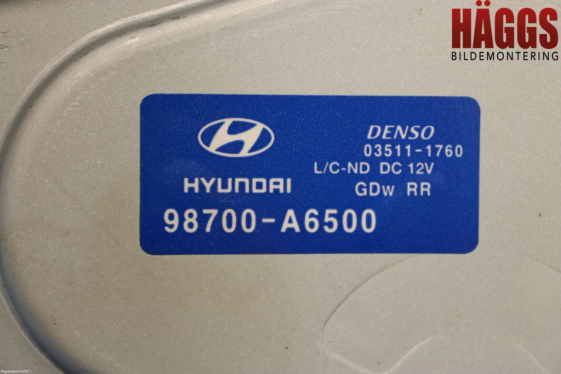 Hyundai i30 GD 13-17 Torkarmotor Baklucka