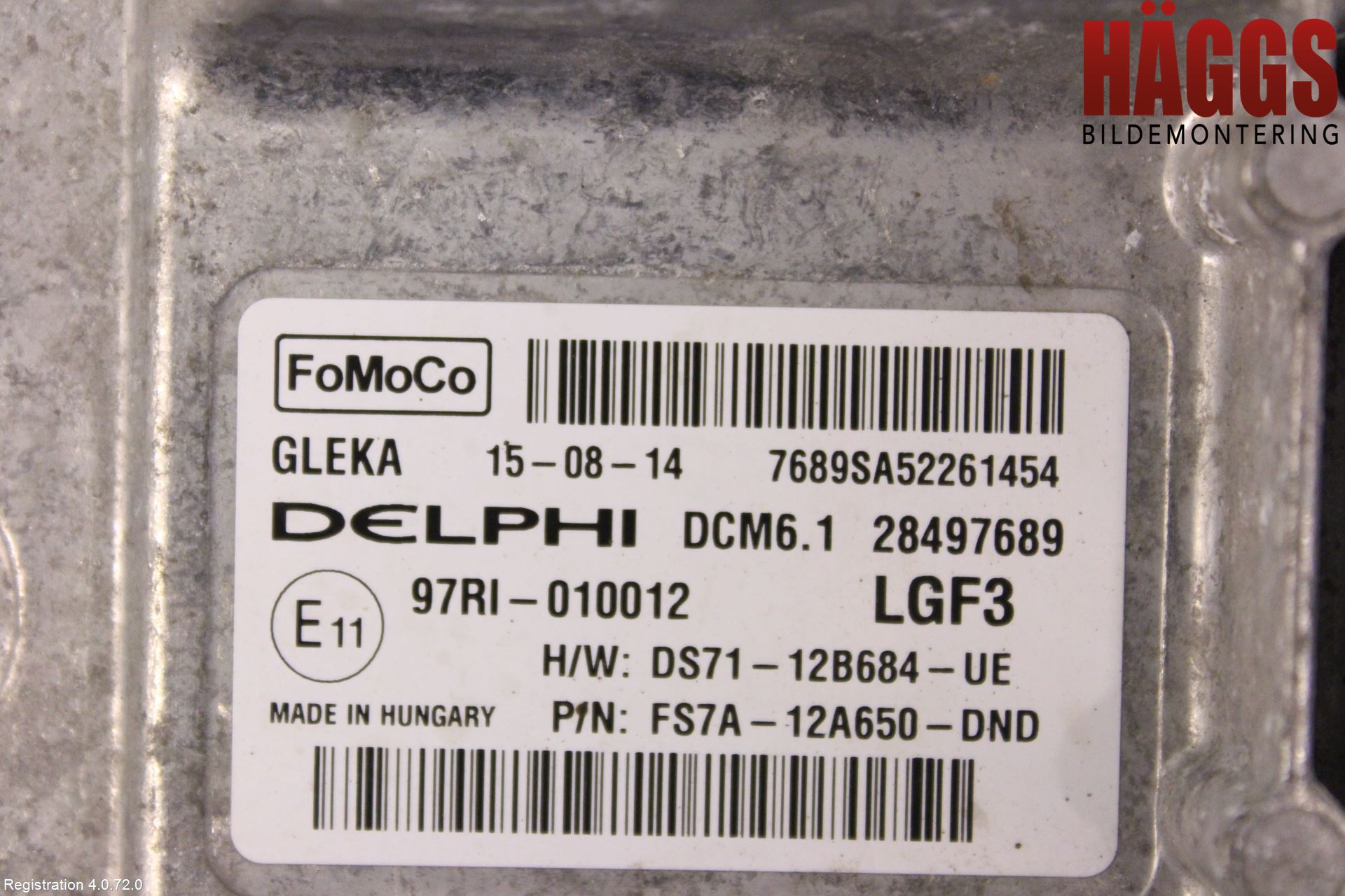 Ford MONDEO 15-22 Styrenhet Inspump Diesel