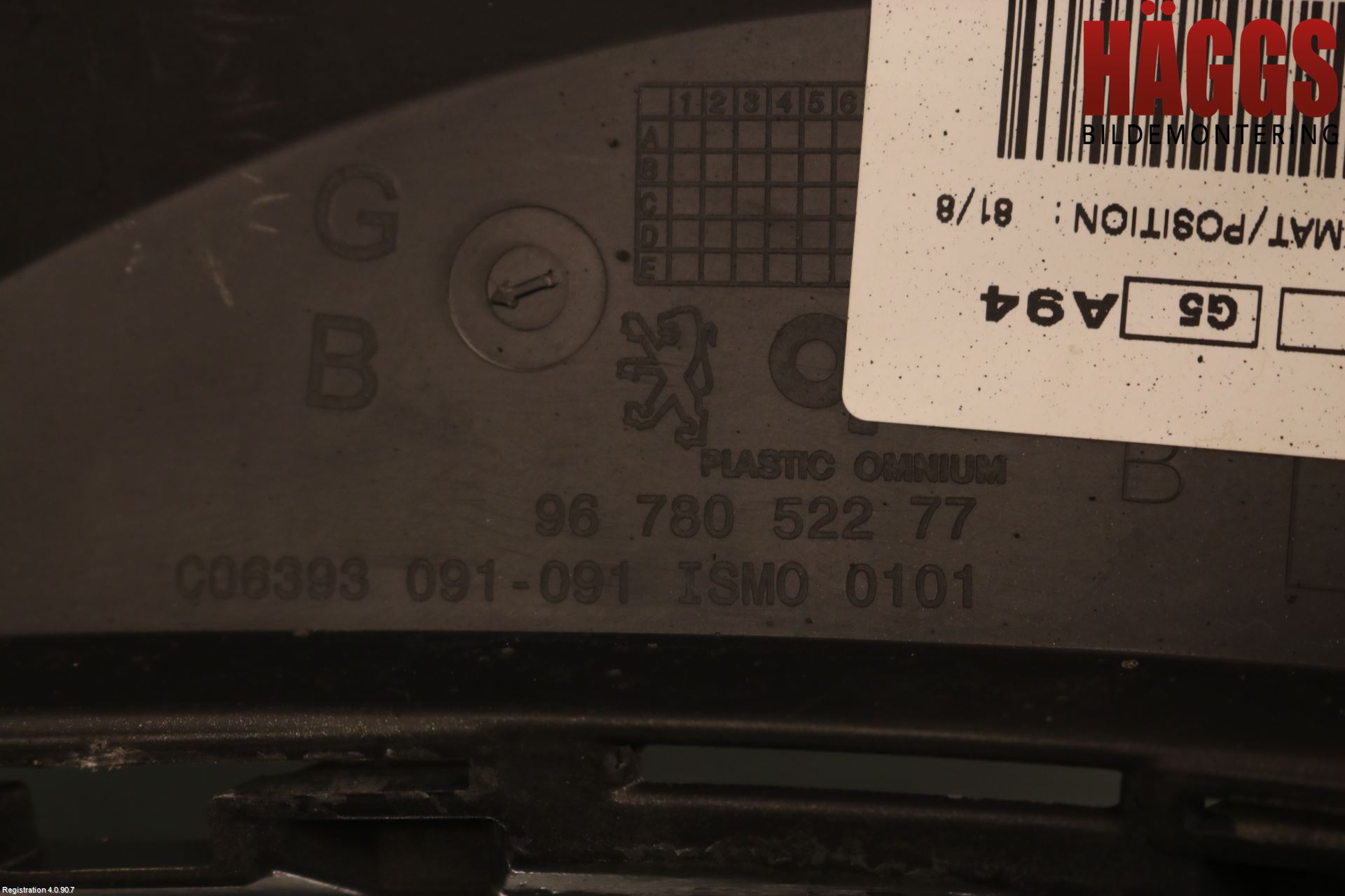 Peugeot 2008 13-20 Stötfångardel Bak Hö