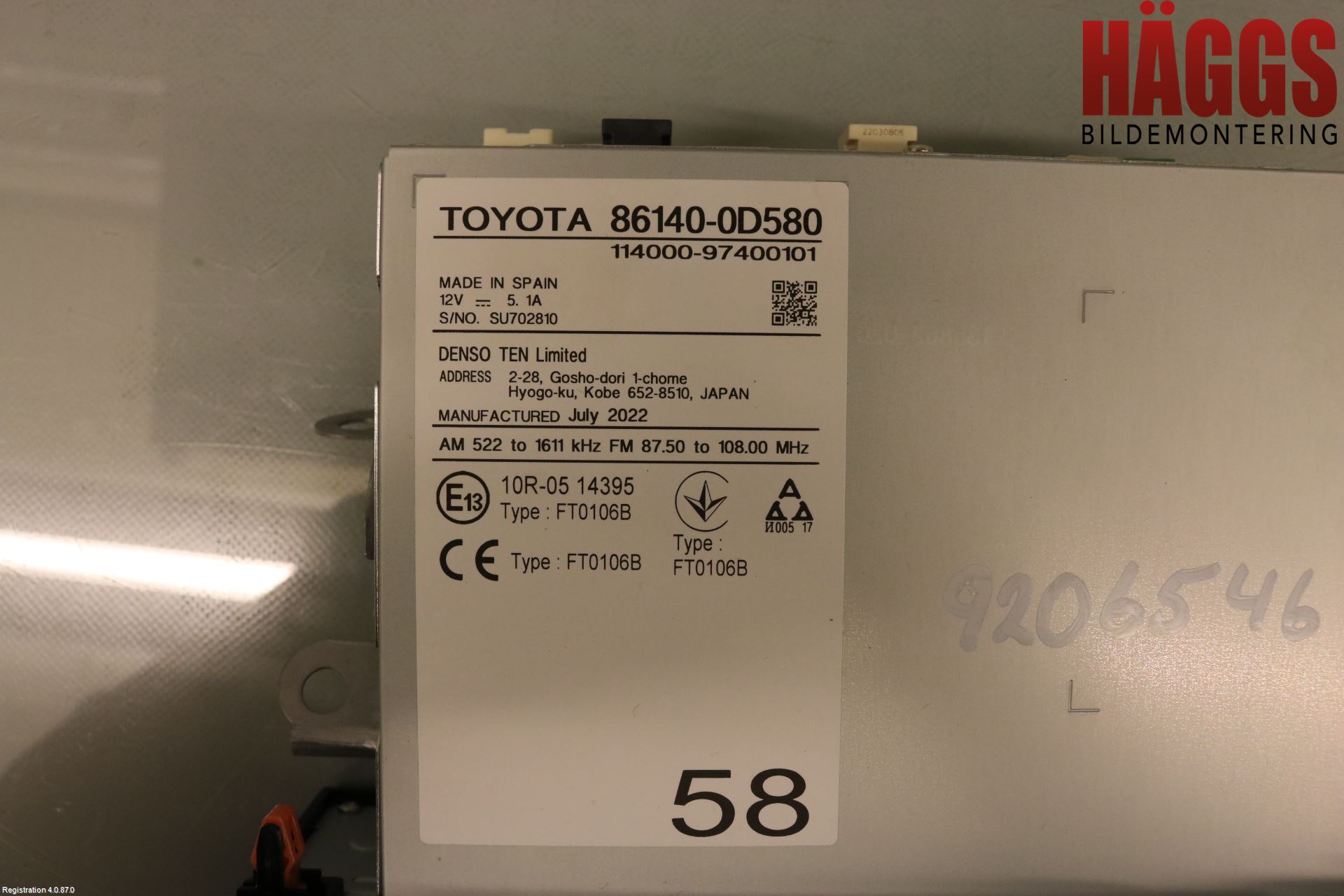 Toyota YARIS XP21 20- Cd Radio - Multimediapanel