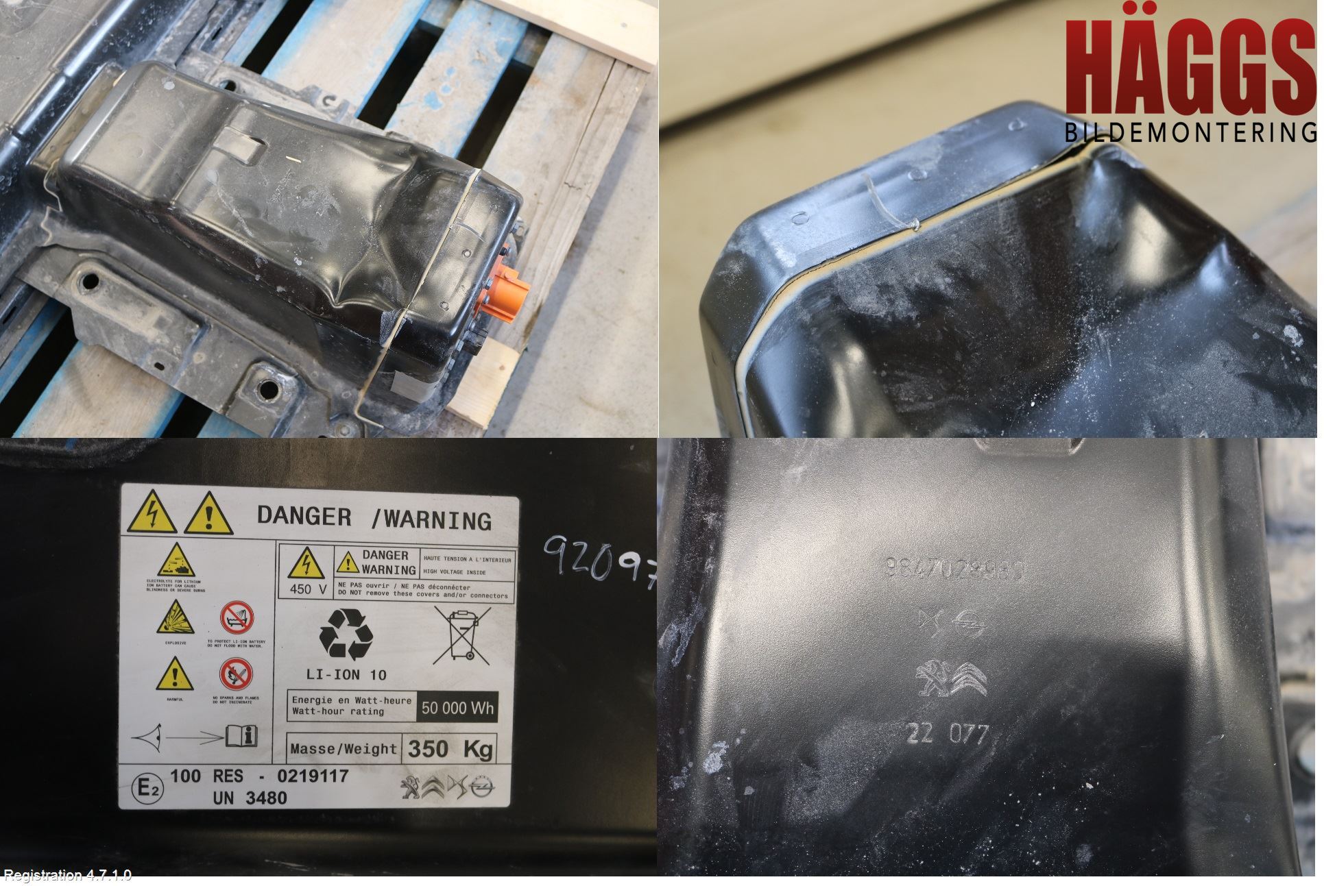 Peugeot 2008/E-2008 20- Batteri Högspänning