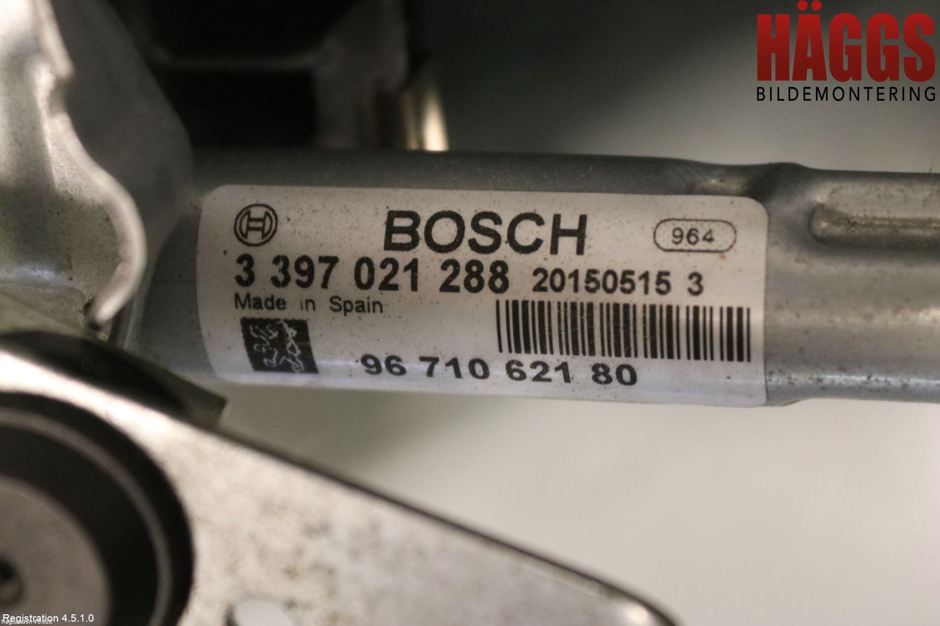 Peugeot 5008 10-16 Torkarmotor Vindruta