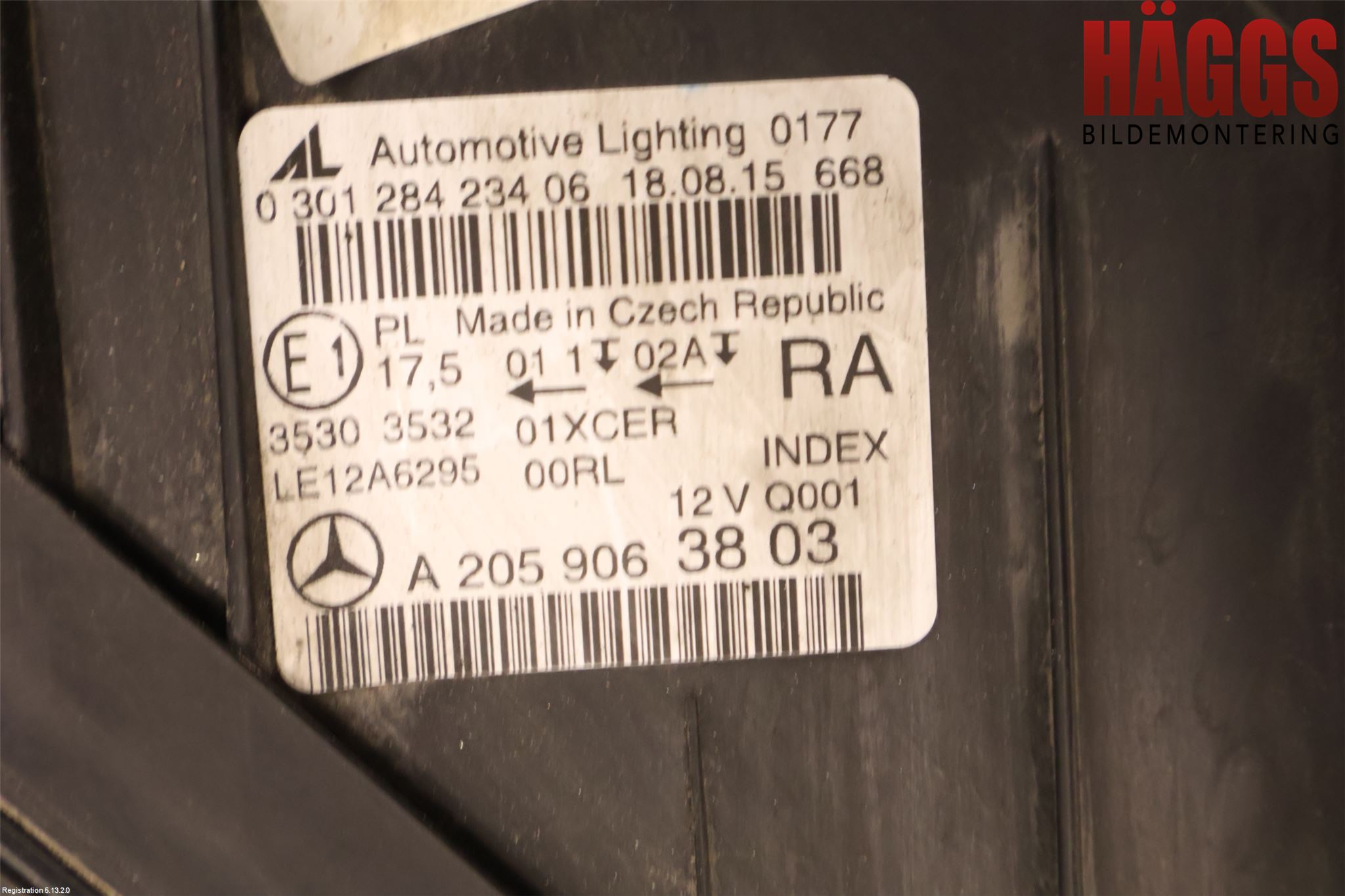 Mercedes-Benz MB C-KLASS (W205) 14-21 Strålkastare Höger