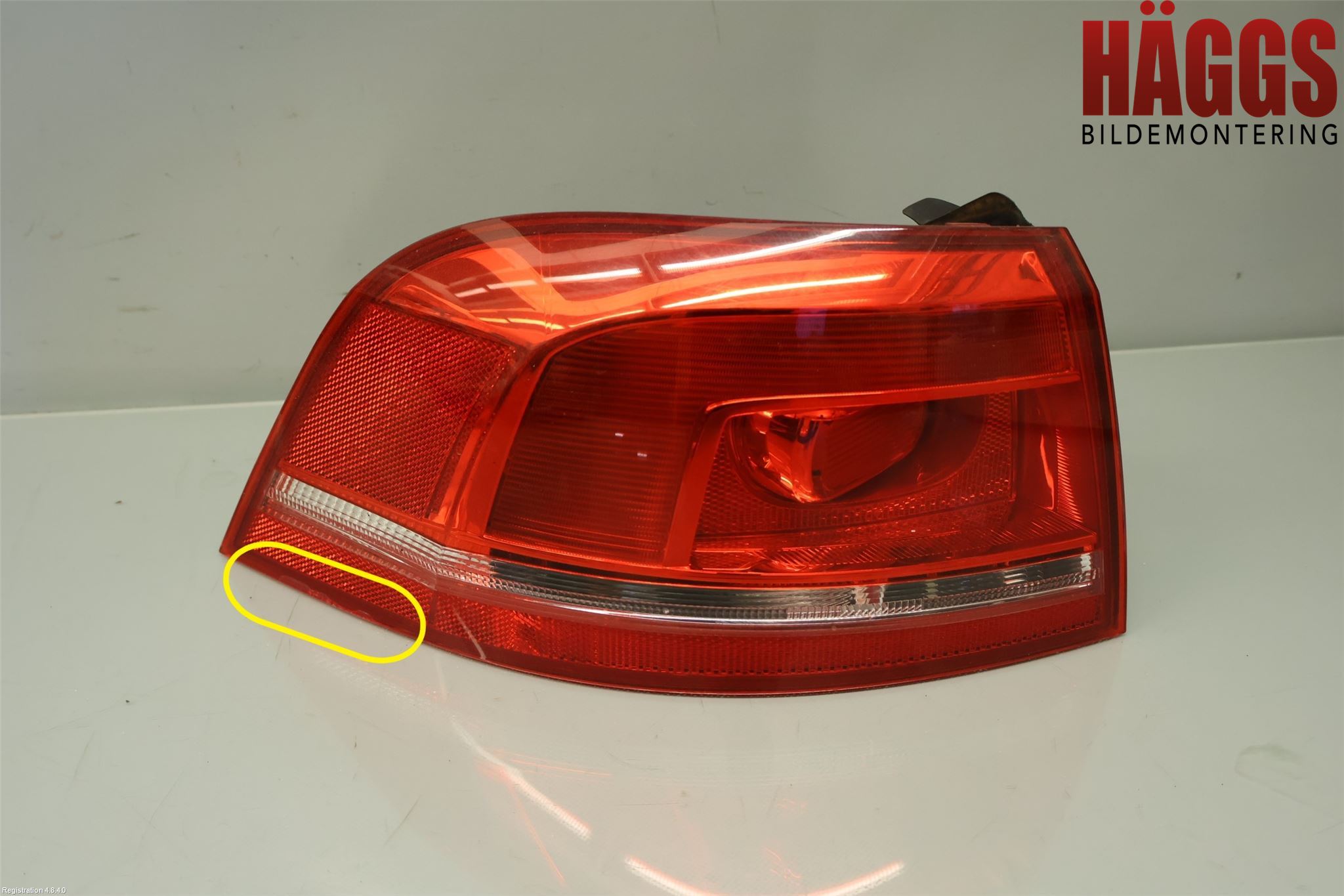 Volkswagen VW PASSAT 11-14 Bakljus Vänster