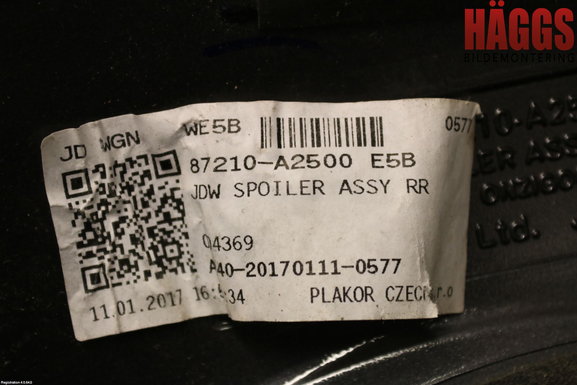 Kia CEED 12-18 Spoiler Baklucka