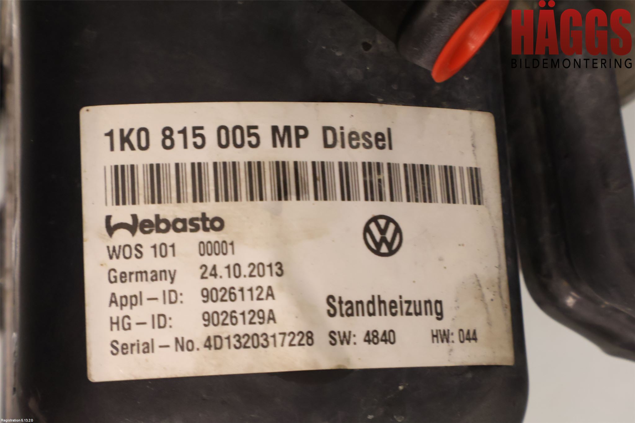 Volkswagen VW CADDY 11-15 Dieselvärmare