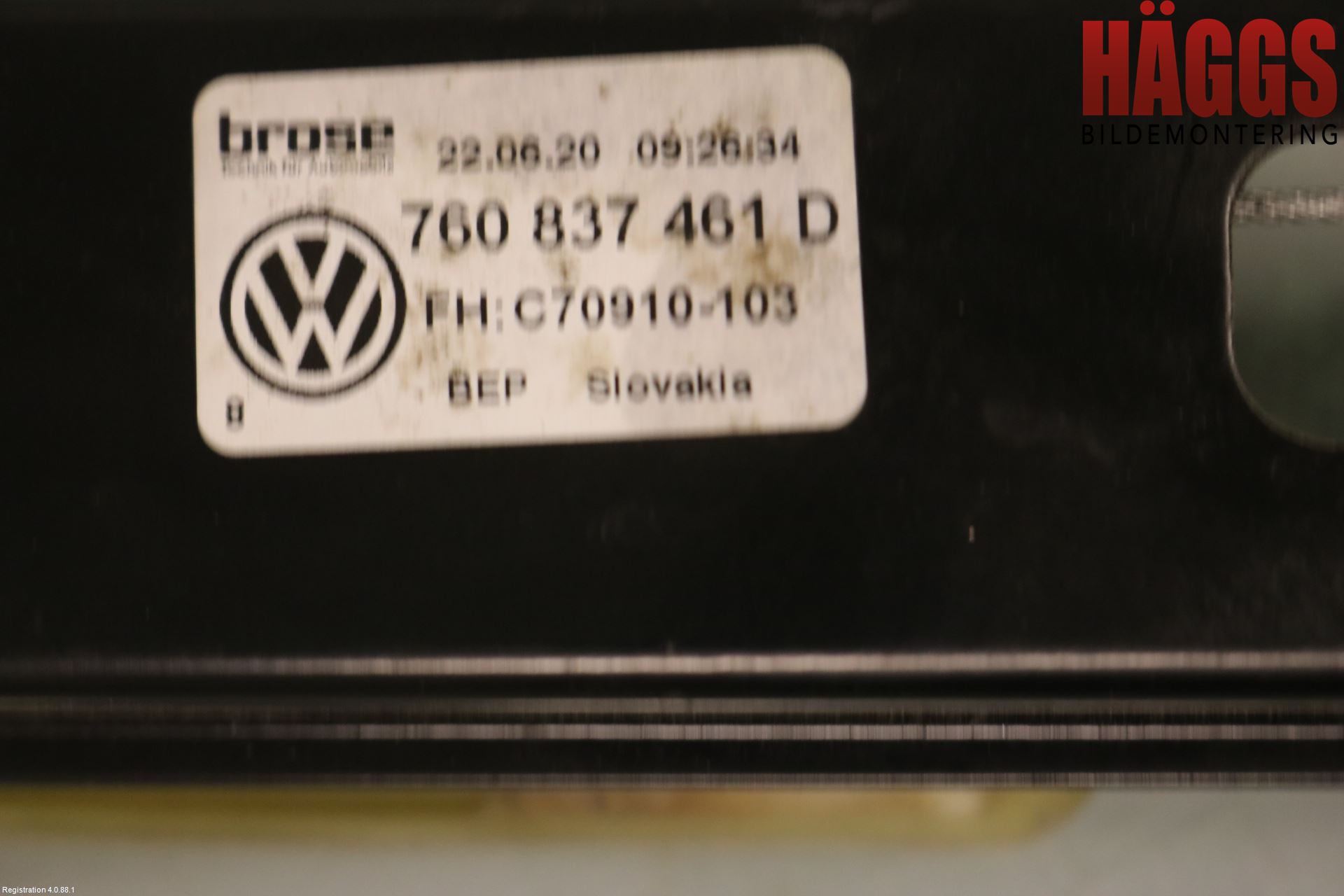 Volkswagen VW TOUAREG CR 18- Fönsterhissmekanism
