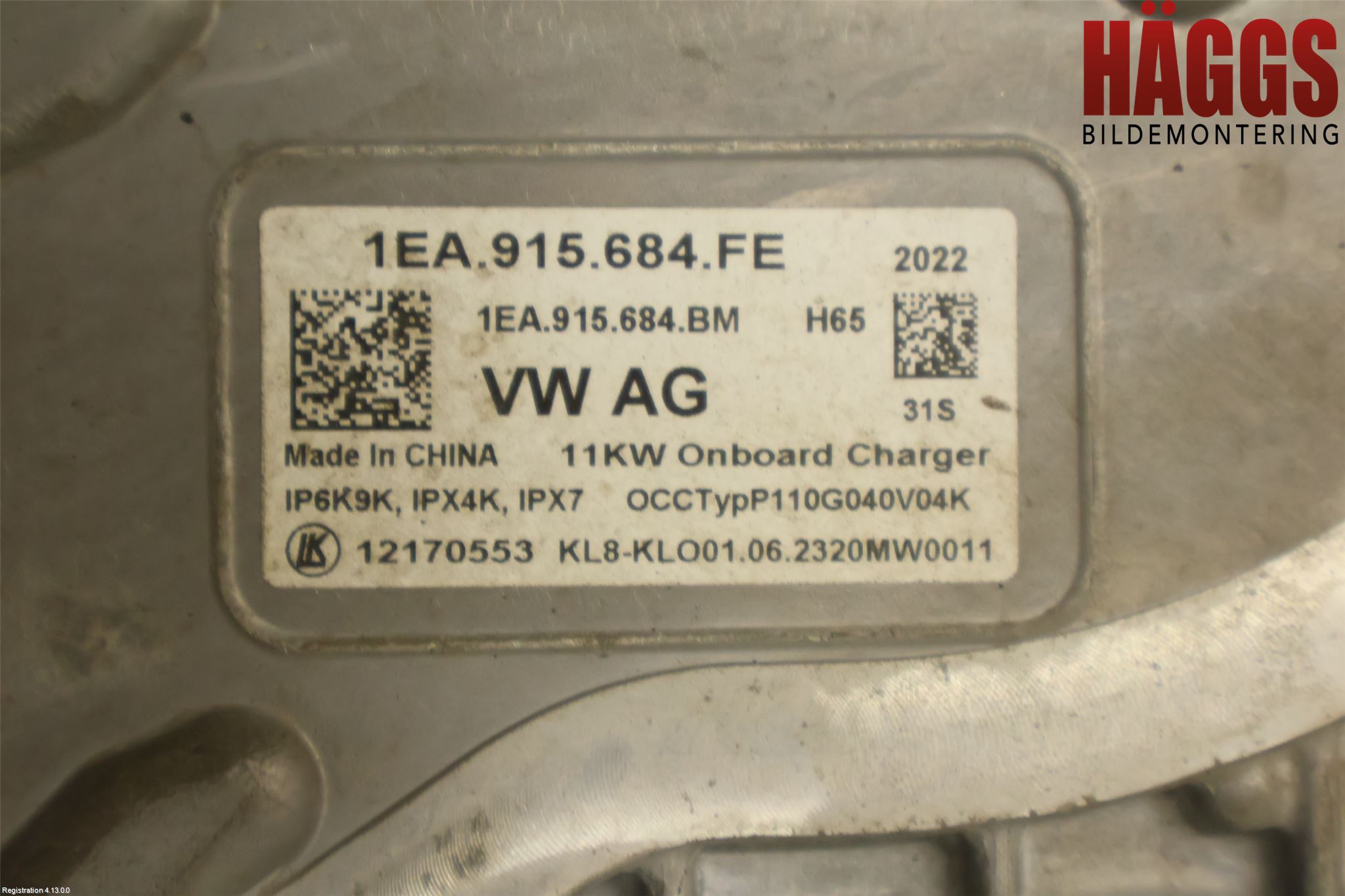Volkswagen VW ID.4 21- Batteriladdare Högspänning