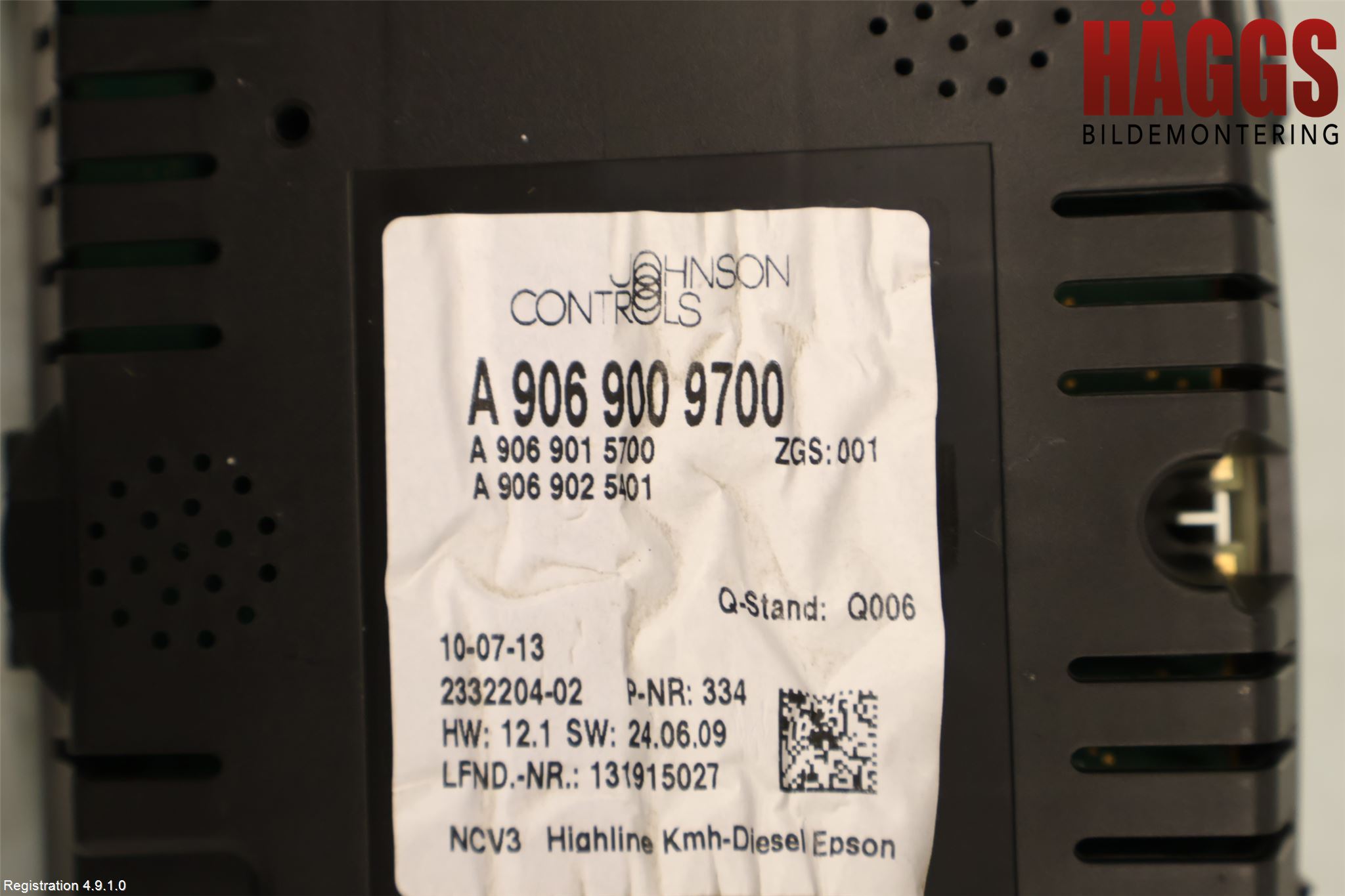 Mercedes-Benz MB SPRINTER (W906) 06-18 Instrument Komb
