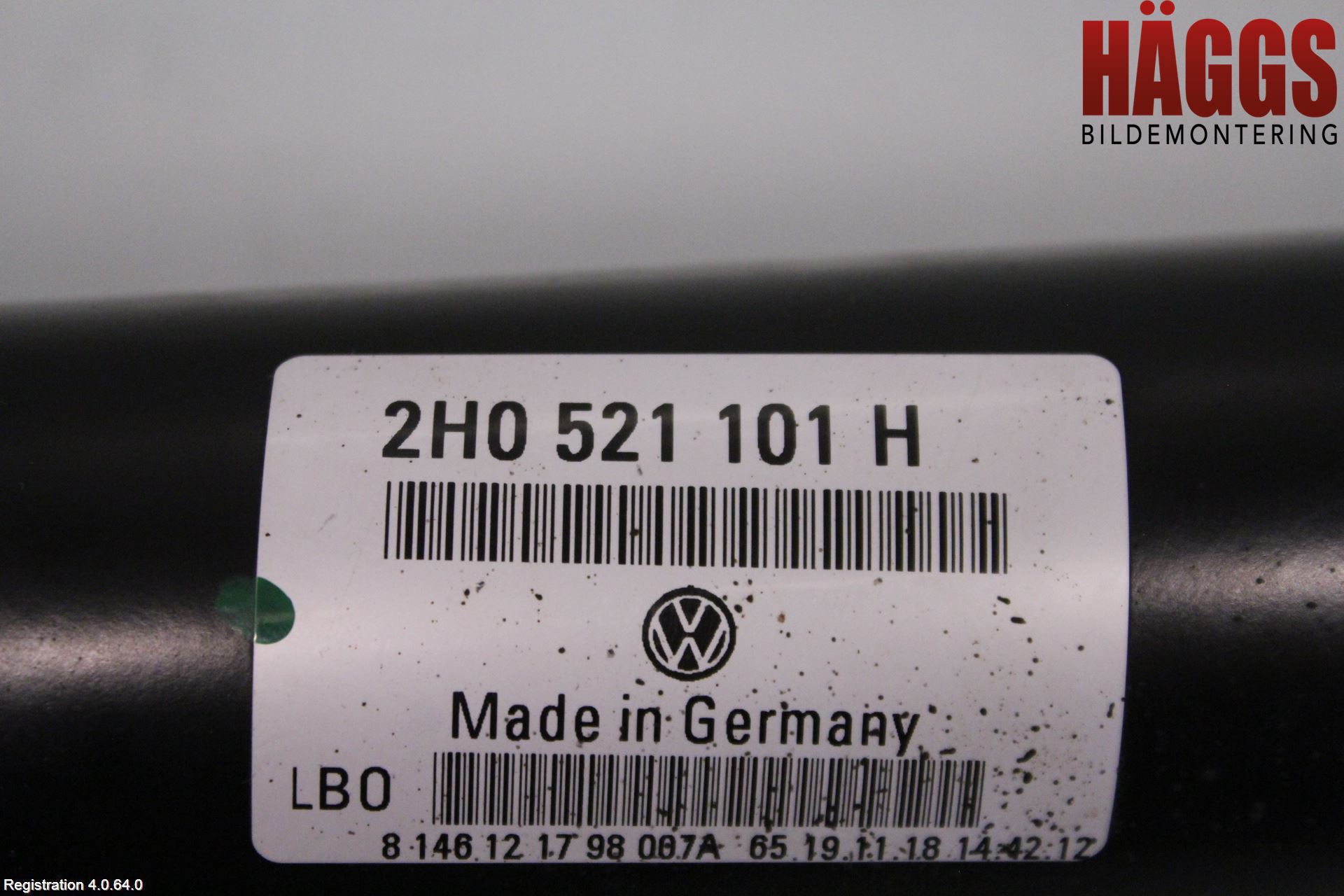 Volkswagen VW AMAROK 2H 10-22 Mellanaxel Främre 4Wd