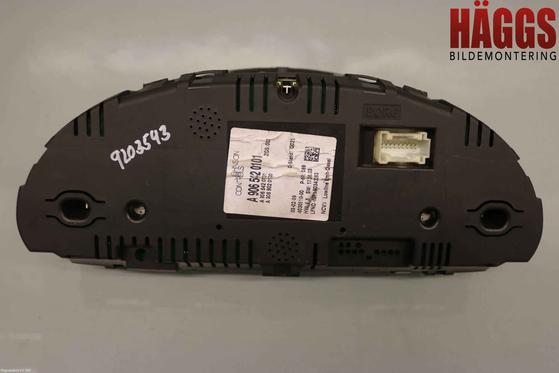 Mercedes-Benz MB SPRINTER (W906) 06-18 Instrument Komb