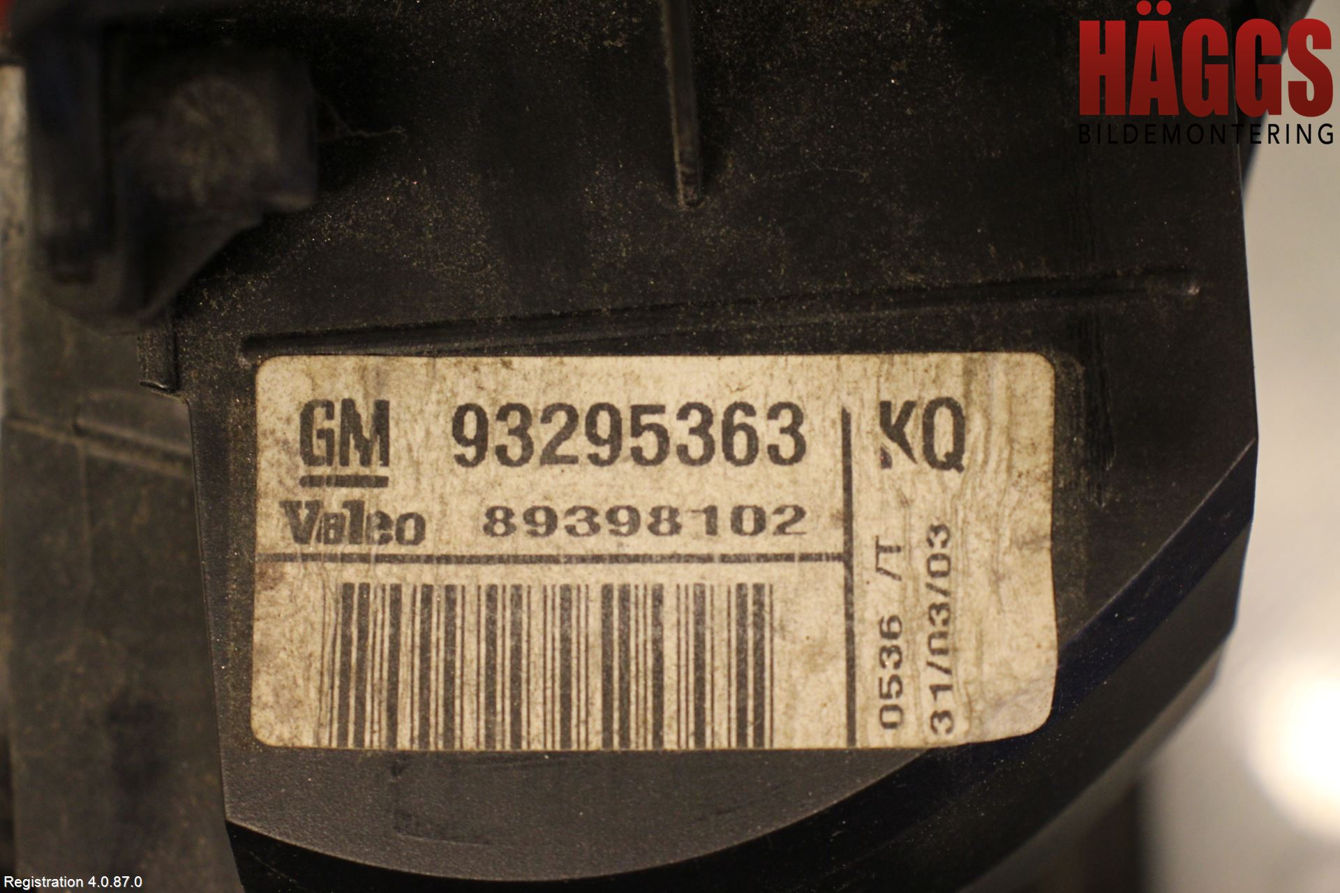 Opel MERIVA A   03-10 Dimljus/Reflex Bak