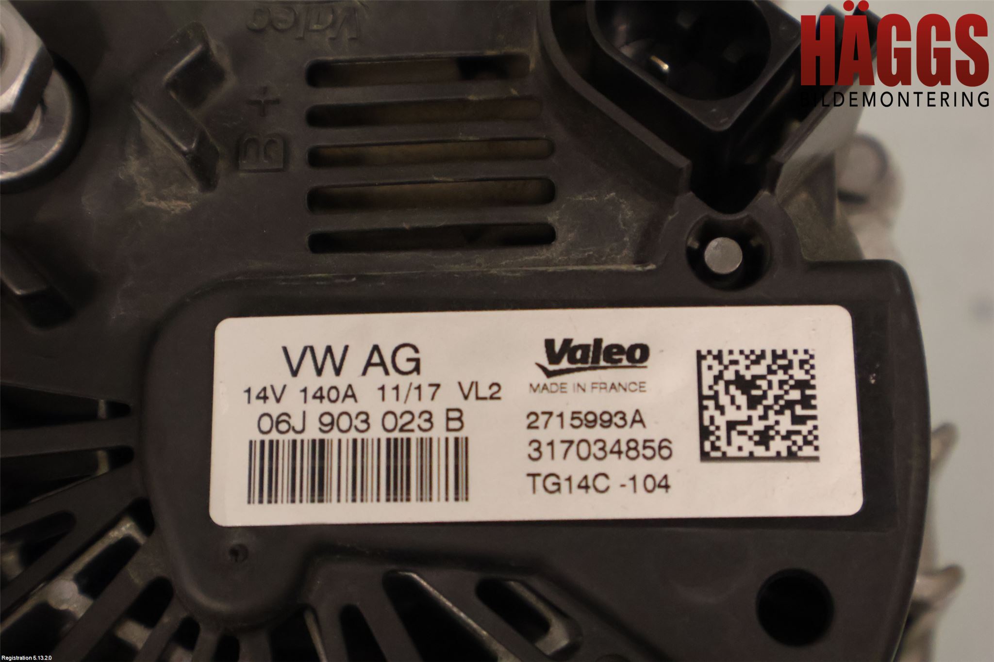Volkswagen VW TIGUAN 16-24 Generator