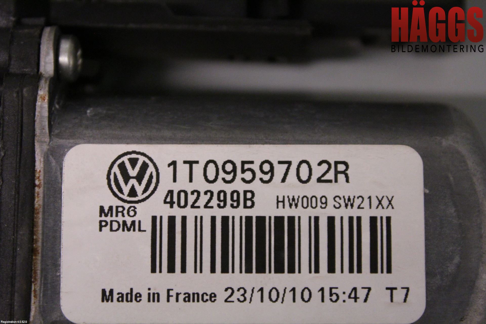 Volkswagen VW CADDY 11-15 Fönsterhissmotor