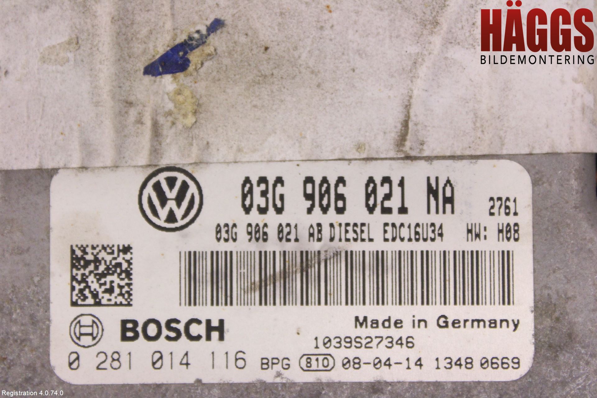 Volkswagen VW GOLF V 04-09 Styrenhet Inspump Diesel