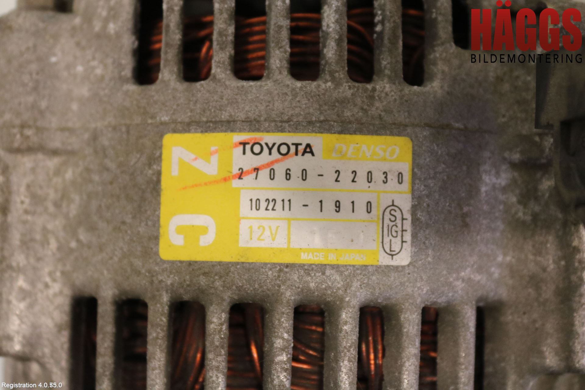 Toyota COROLLA 02-07 Generator
