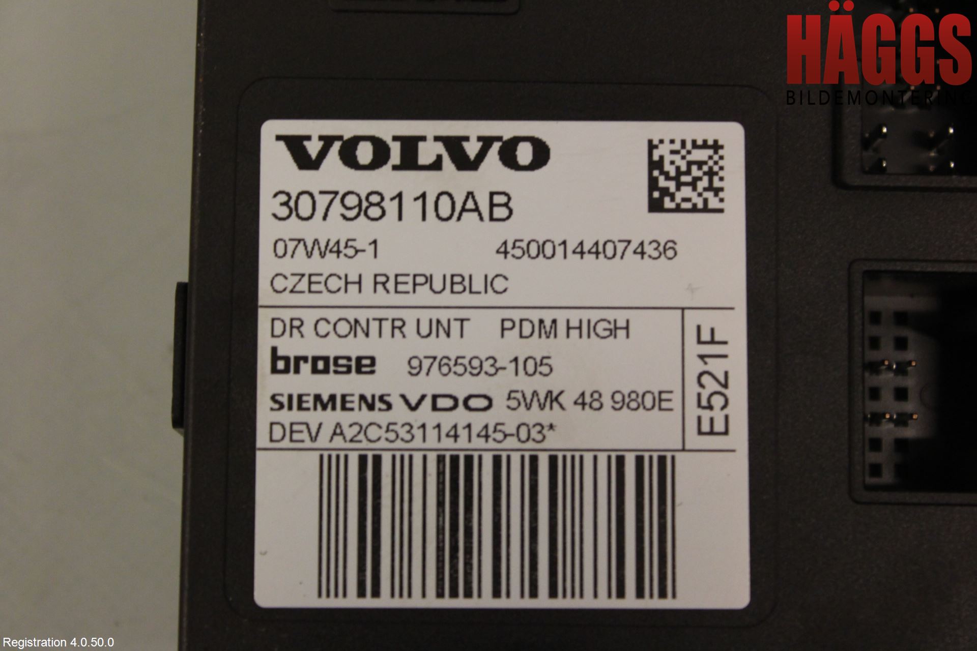 Volvo V50 08-12 Fönsterhissmotor