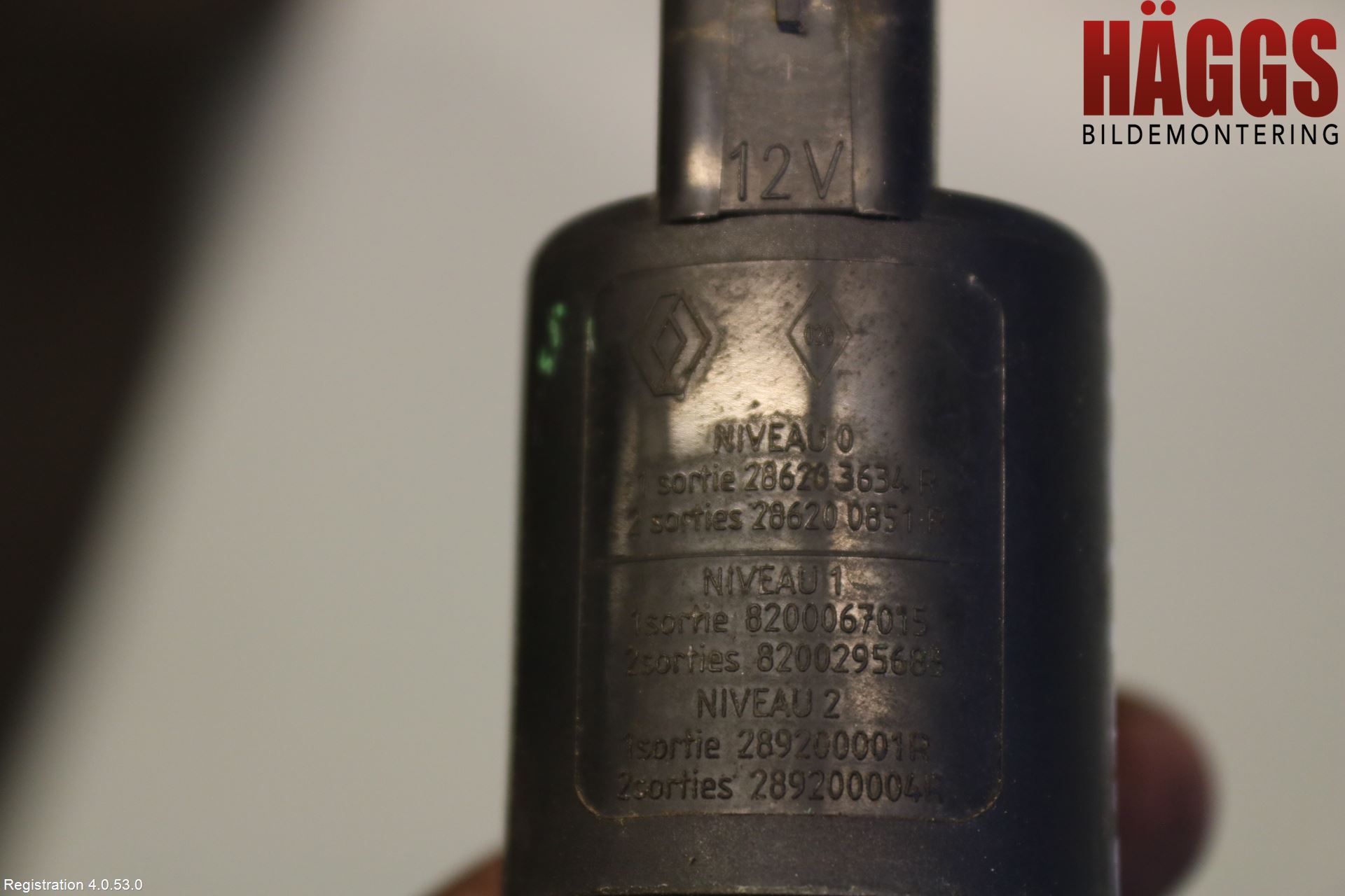 Dacia DOKKER 13- Spolarpump Vindruta