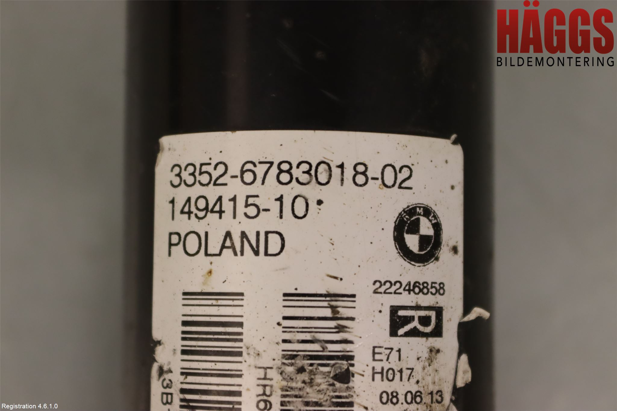 BMW X6 E71/E72   08-14 Stötdämpare Bak