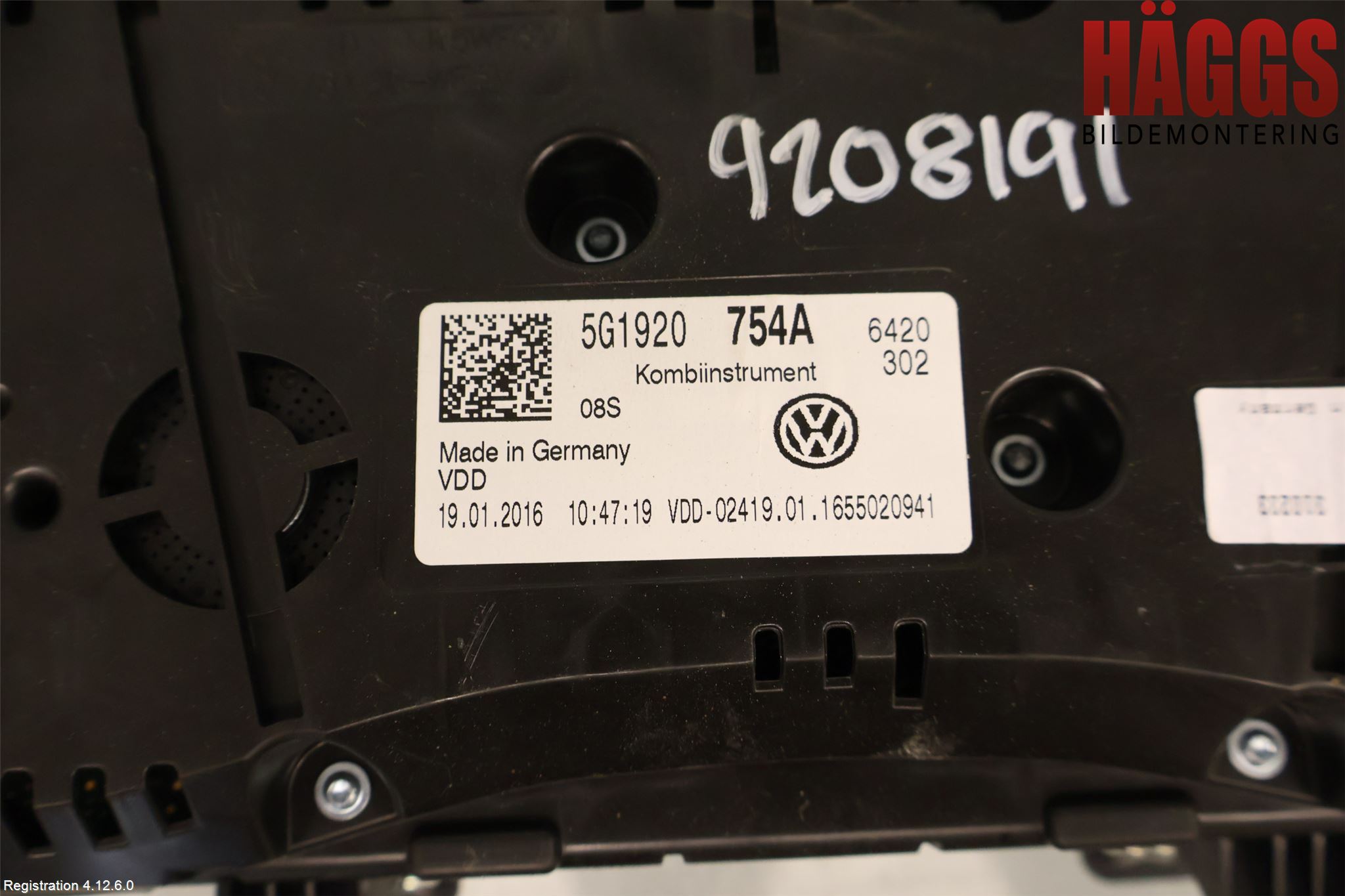 Volkswagen VW GOLF / E-GOLF VII 13-20 Instrument Komb