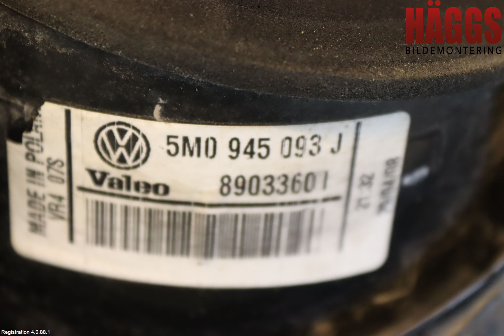 Volkswagen VW GOLF PLUS/CROSS GOLF 04-14 Bakljus Lucka Vä