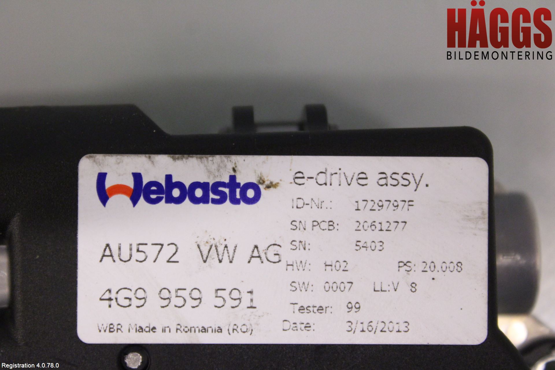 Audi A6/S6 4G 11-18 Taklucksmotor