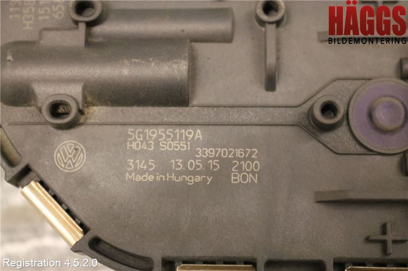 Volkswagen VW GOLF / E-GOLF VII 13-20 Torkarmotor Vindruta
