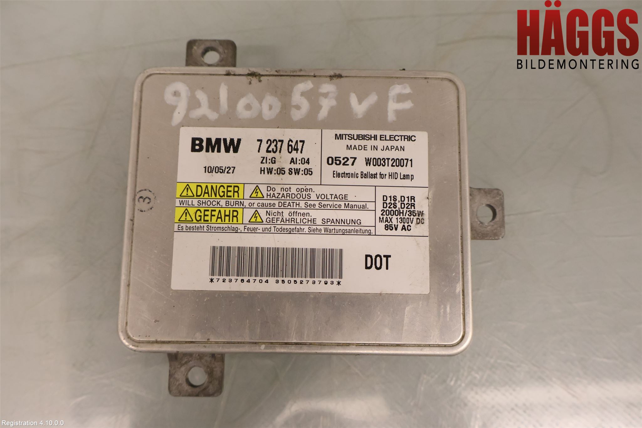 BMW 5 F10/F11/F18 09-17 Styrenhet Strålkastare