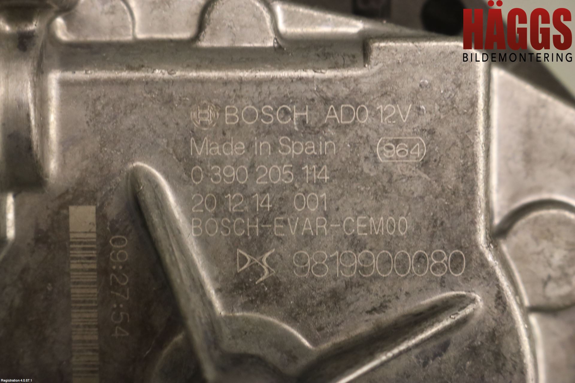 Peugeot 208/E-208 20- Torkarmotor Baklucka