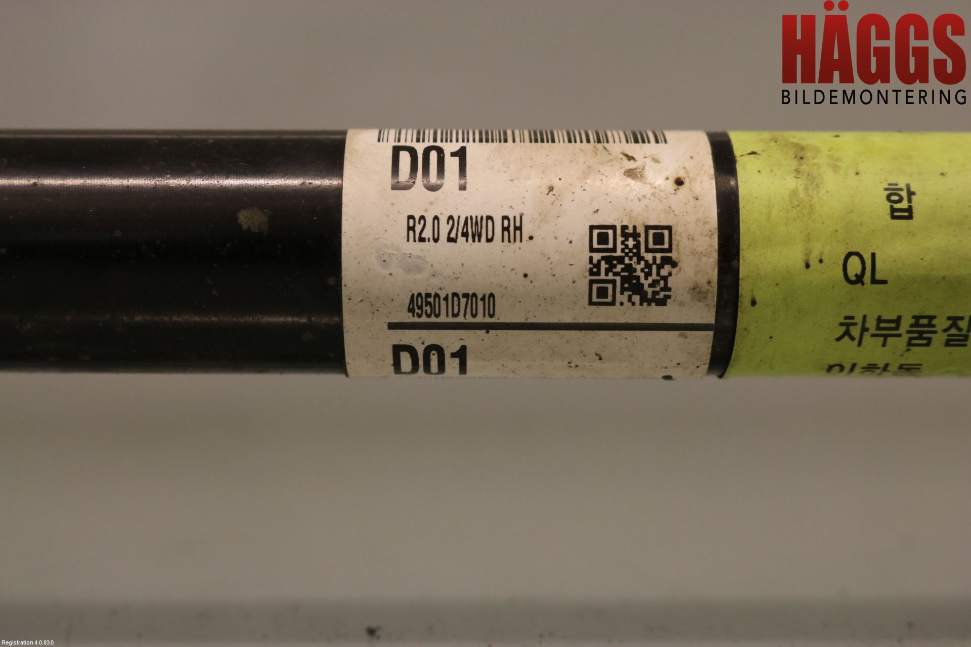 Kia SPORTAGE (QL) 16-21 Drivaxel Fram Höger