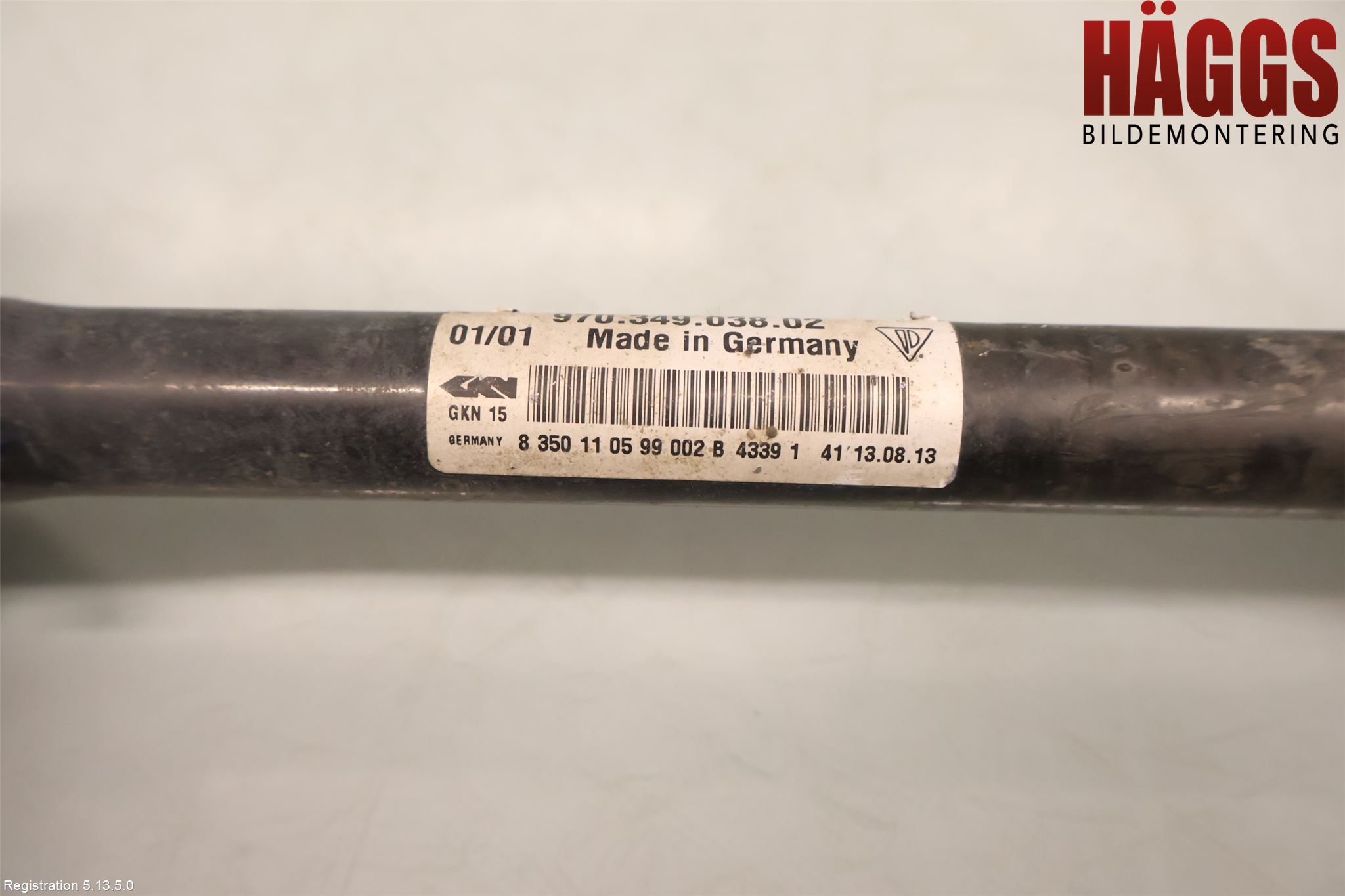 Porsche PANAMERA 09- Drivaxel Fram Höger