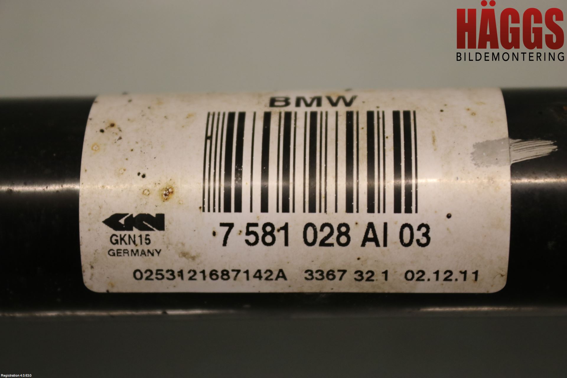 BMW 5 F10/F11/F18 09-17 Drivaxel Bak Höger