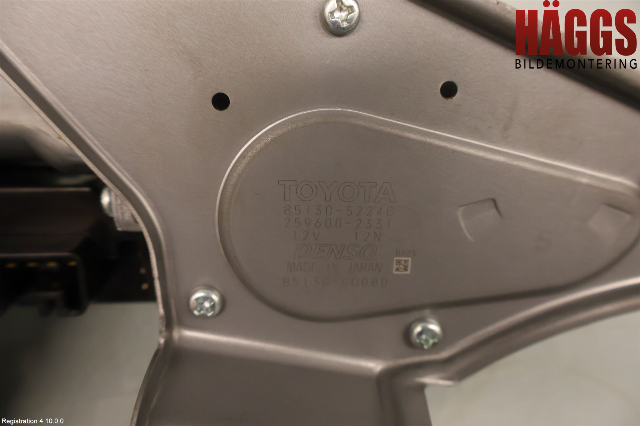 Toyota YARIS XP130 12-14 Torkarmotor Baklucka