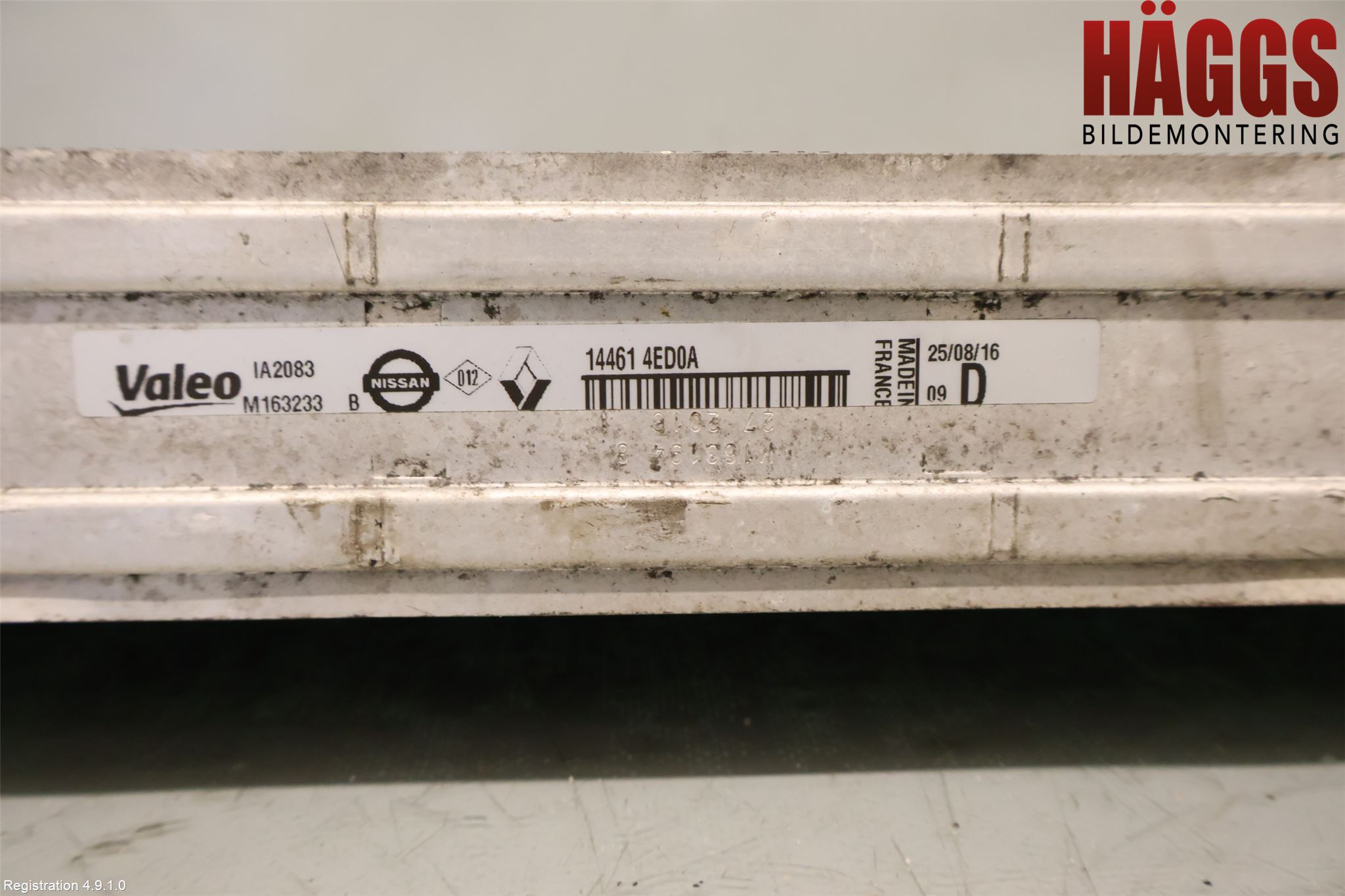 Nissan QASHQAI 14-17 Laddluft-Intercooler Kyl