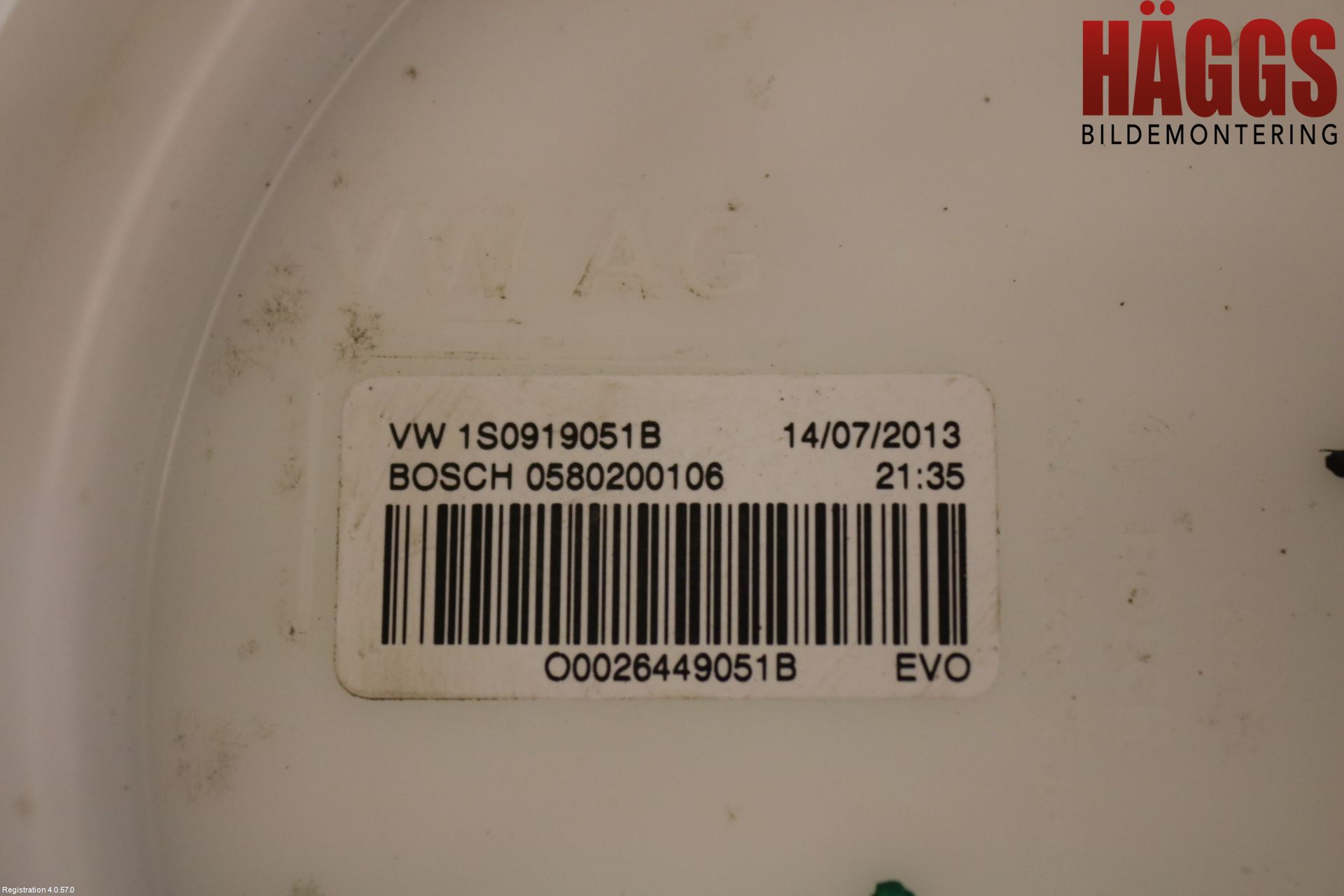 Volkswagen VW UP! / E-UP! Bränslepump El