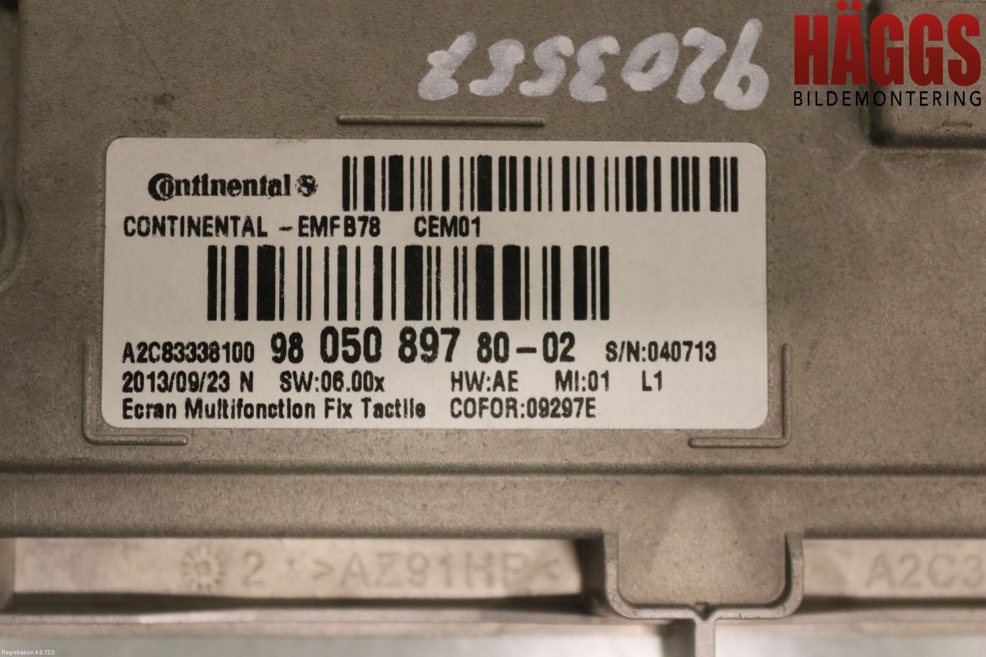 Citroen C4 PICASSO 14-18 Bildskärm