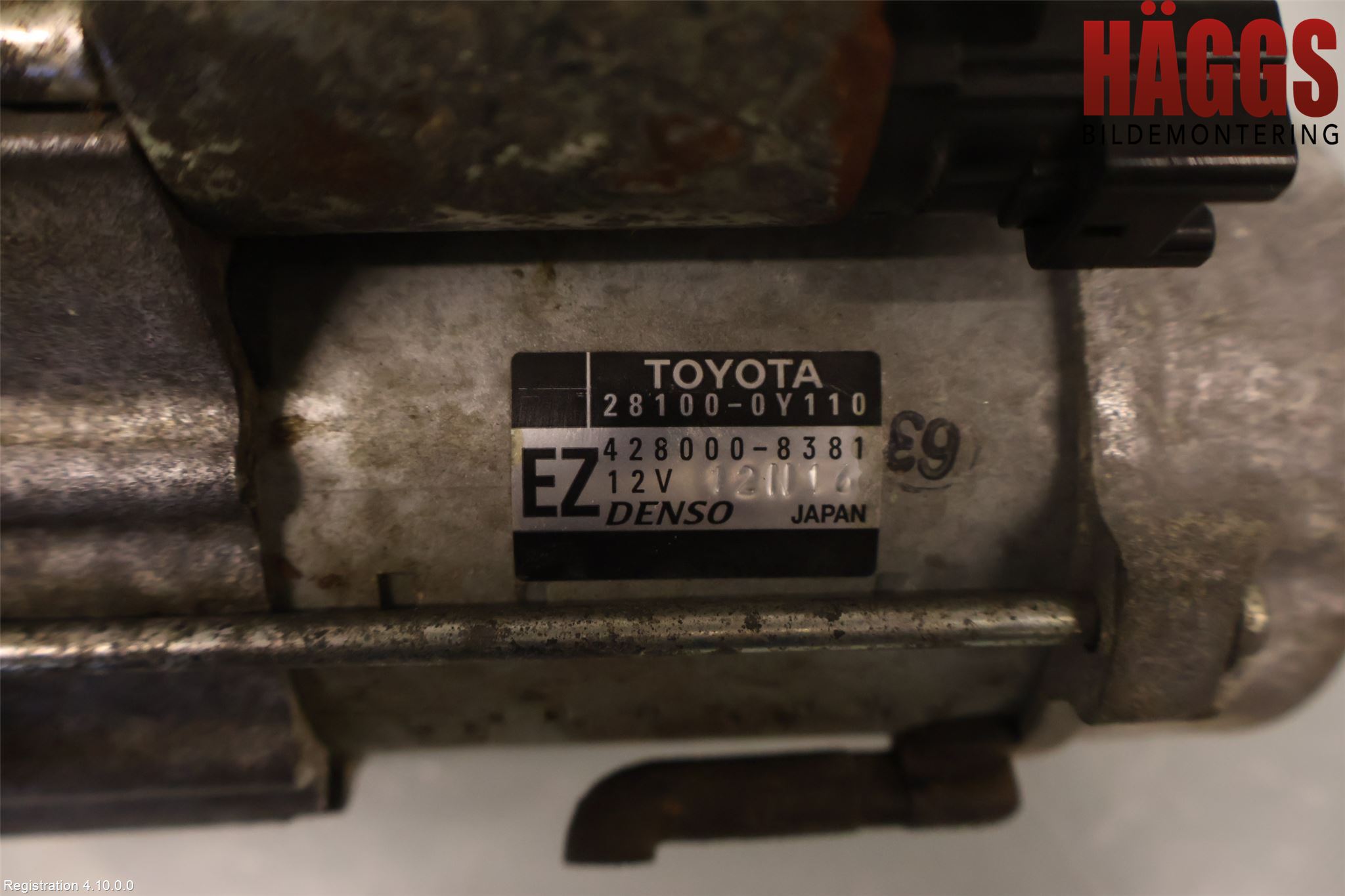 Toyota YARIS XP130 12-14 Startmotor